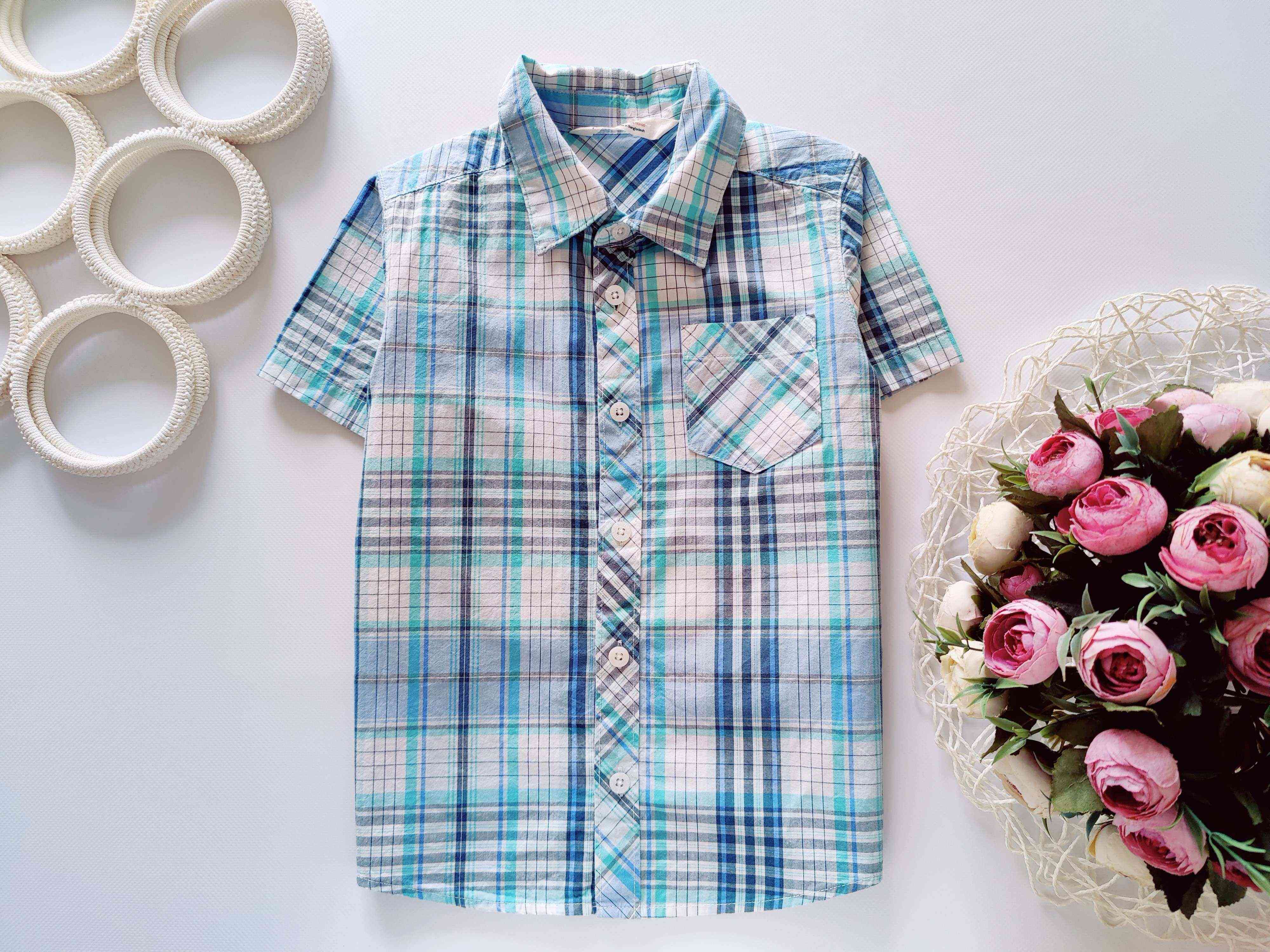 4,5 років, зріст 110 Сорочка в клітку