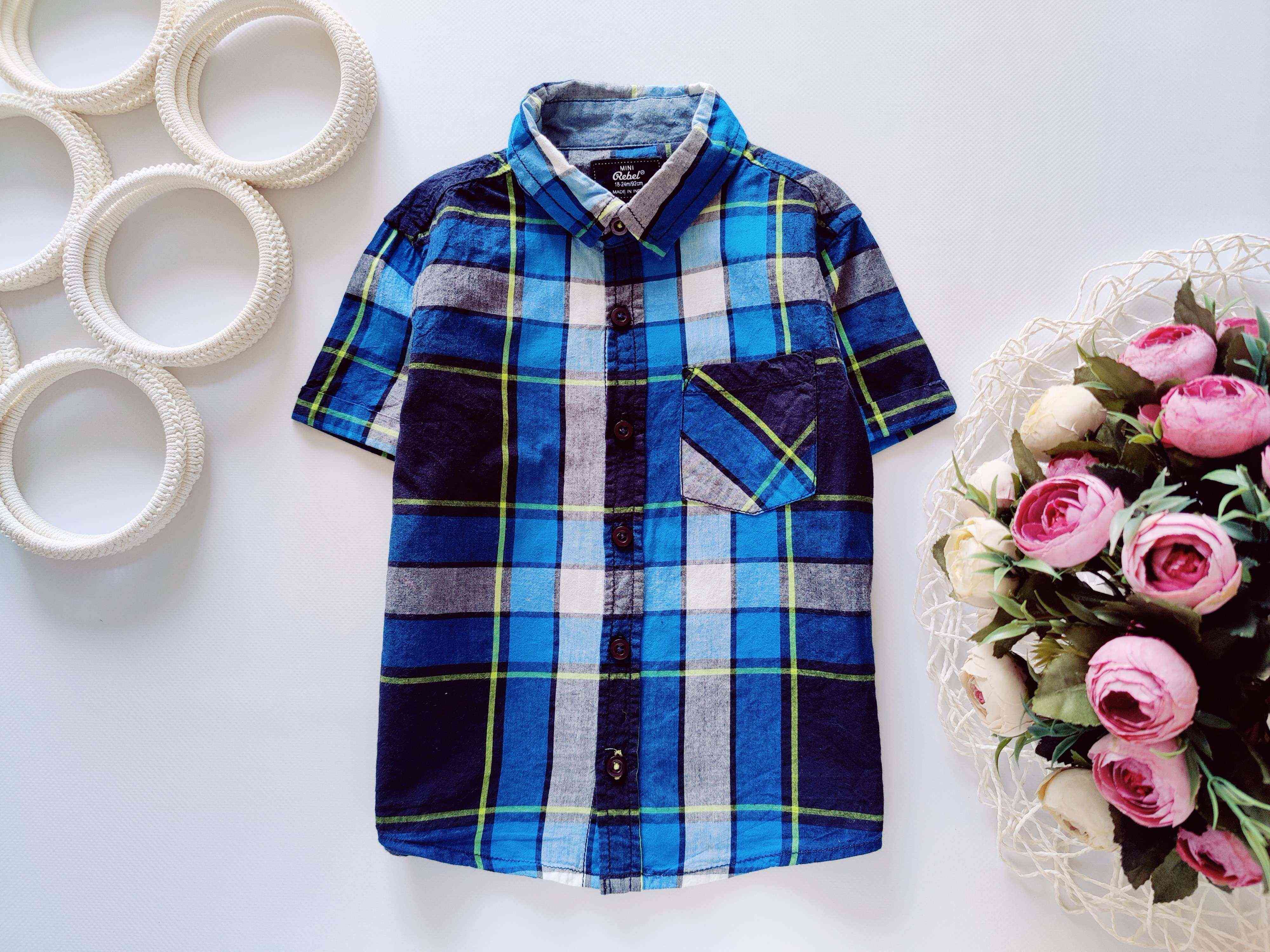 18,24 міс, зріст 92 Сорочка в клітку