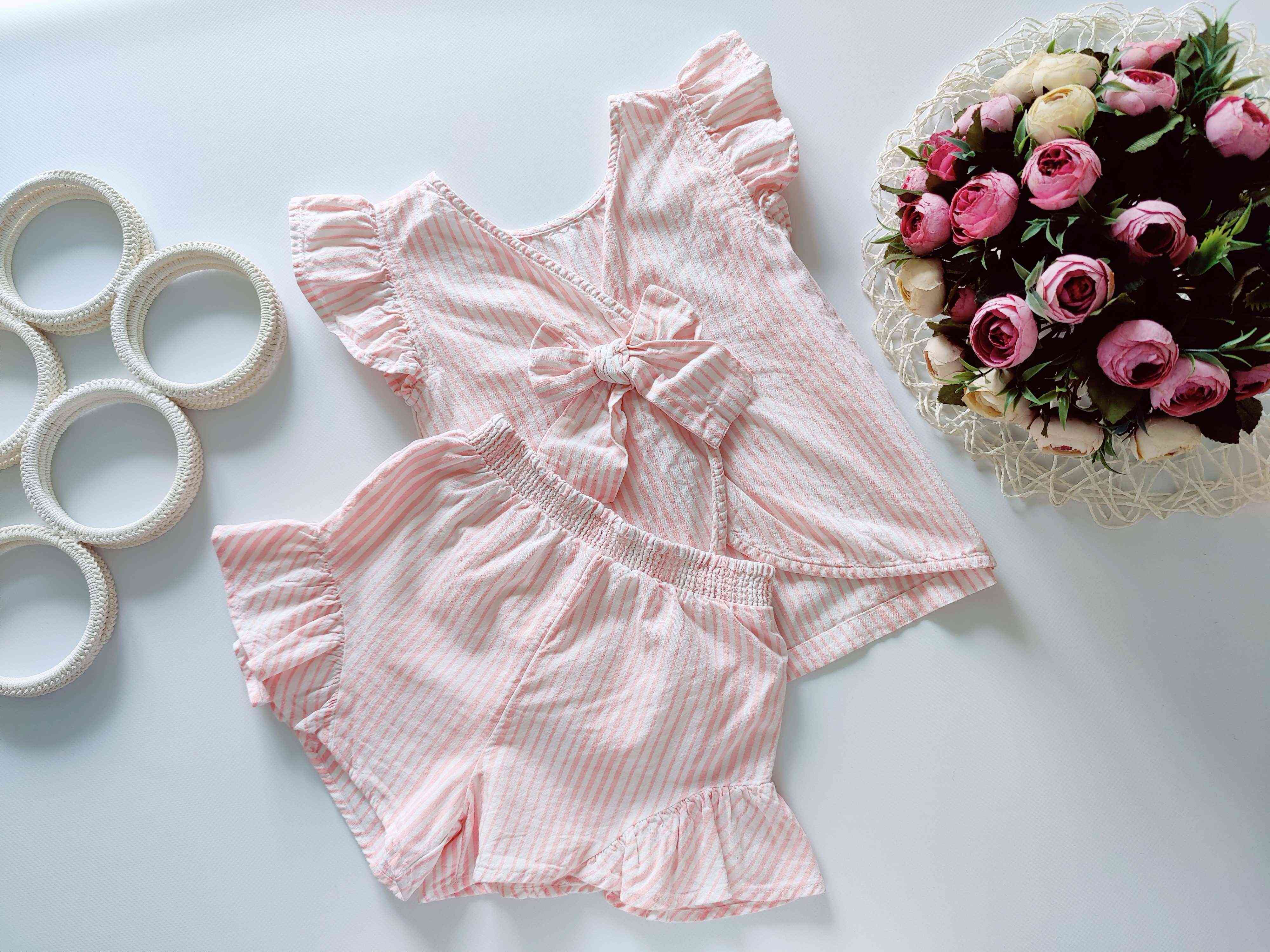 4,5 років, зріст 104,110 Смугастий літній костюм