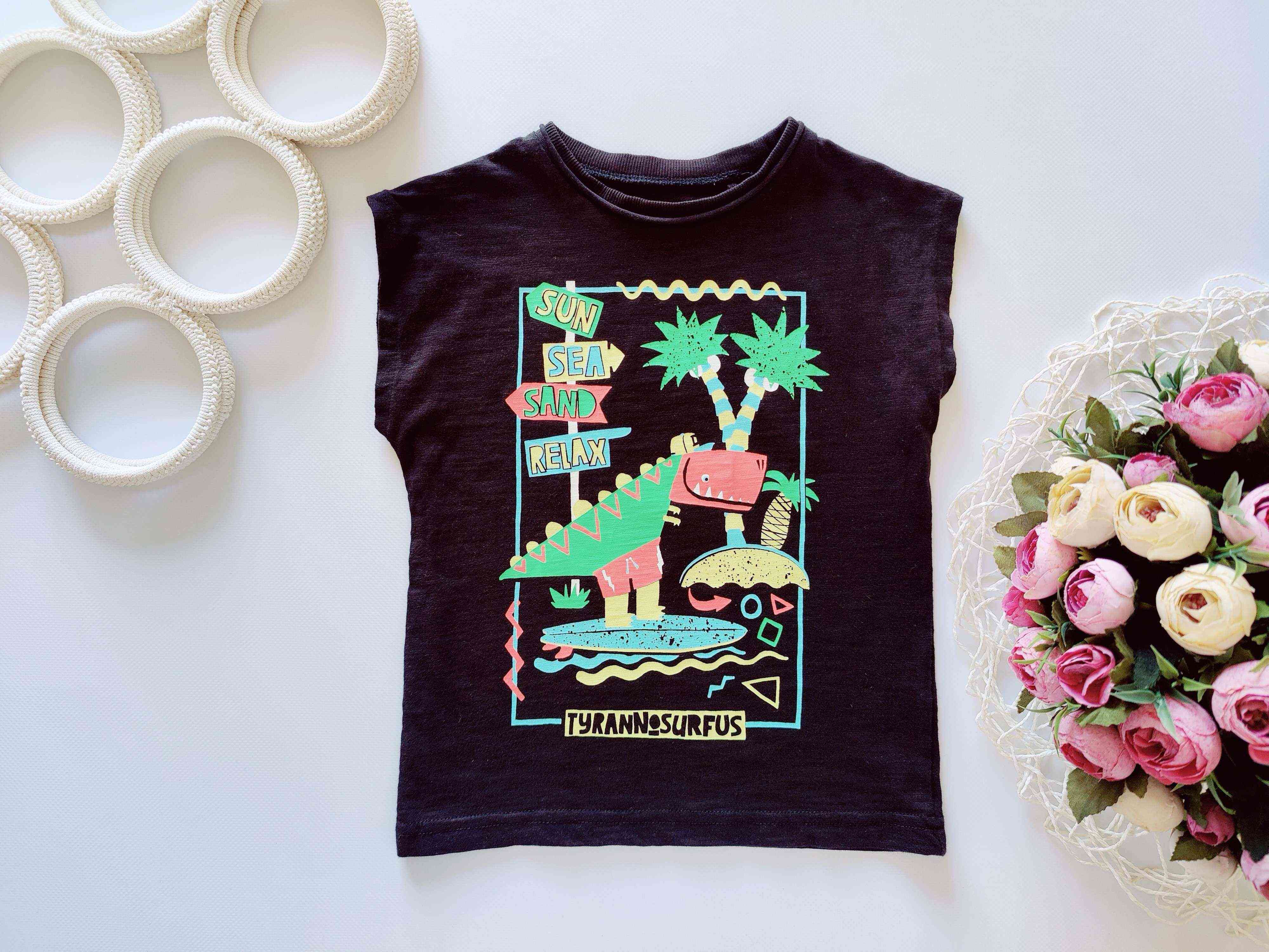 12,18 міс, зріст 80,86 Футболка з динозавром