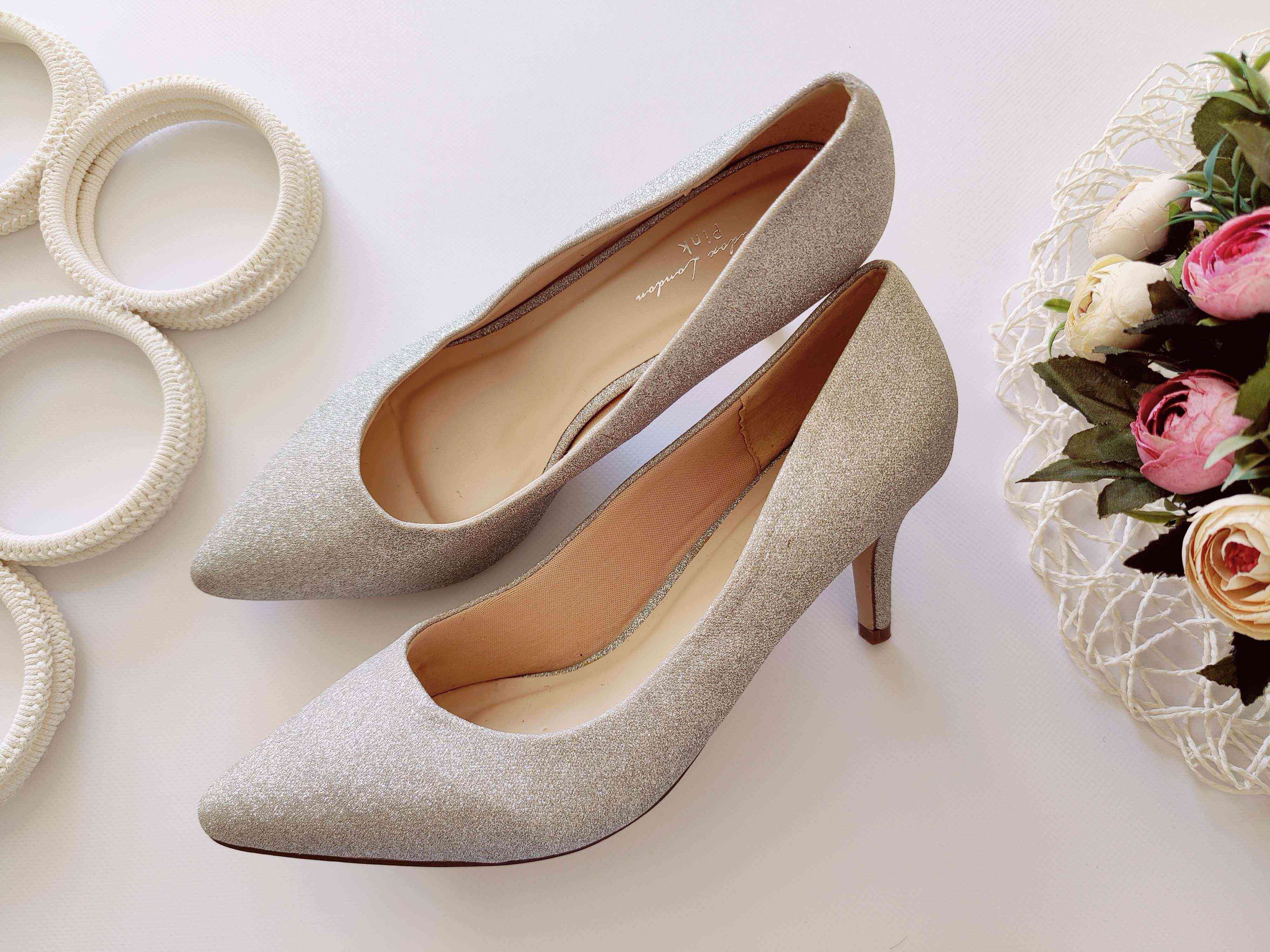 42 (27,5 см) Нові сріблясті туфлі London