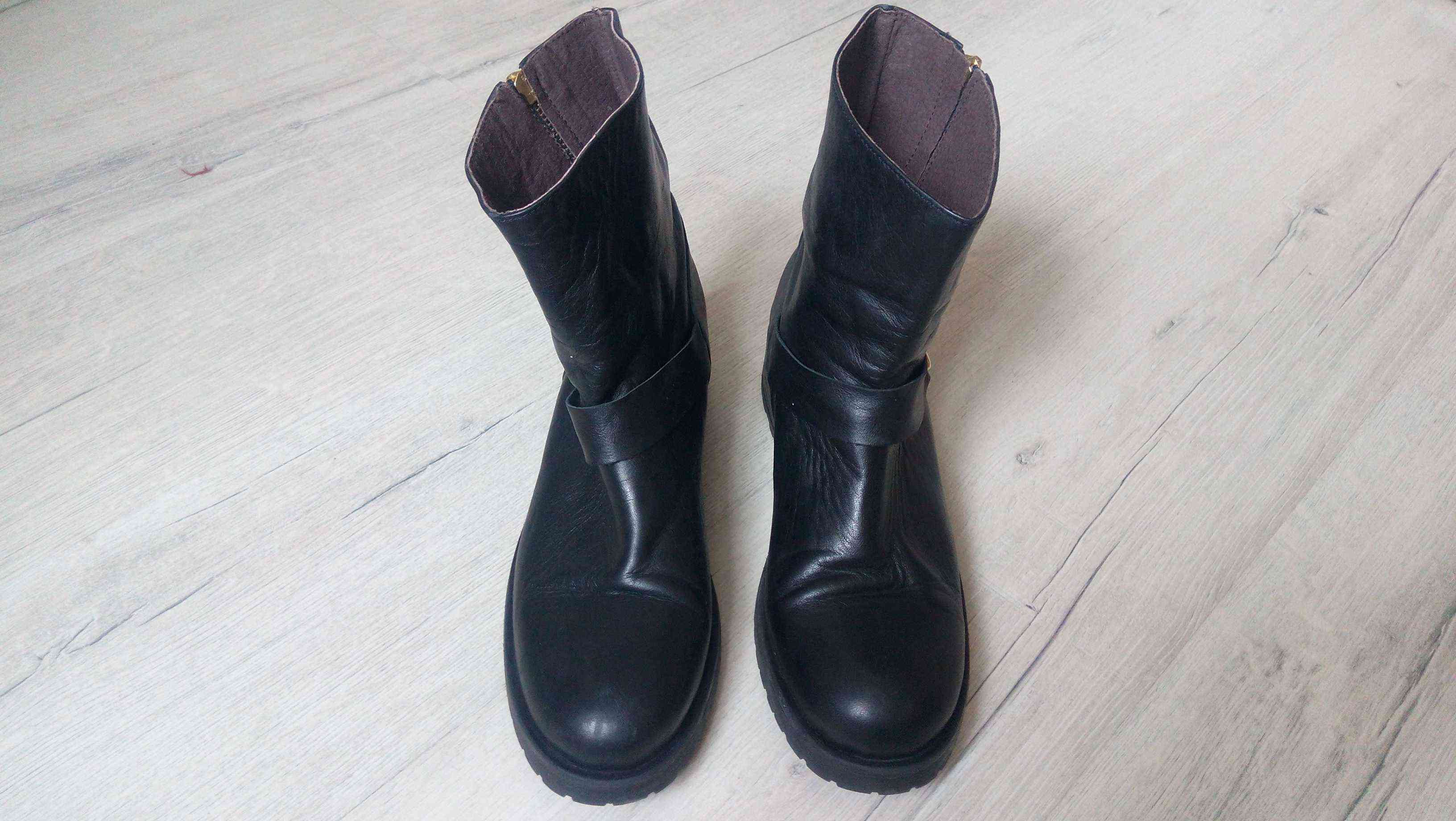 38 (25 см) Шкіра! Португалія! Шкіряні демісезонні черевики для дівчинки