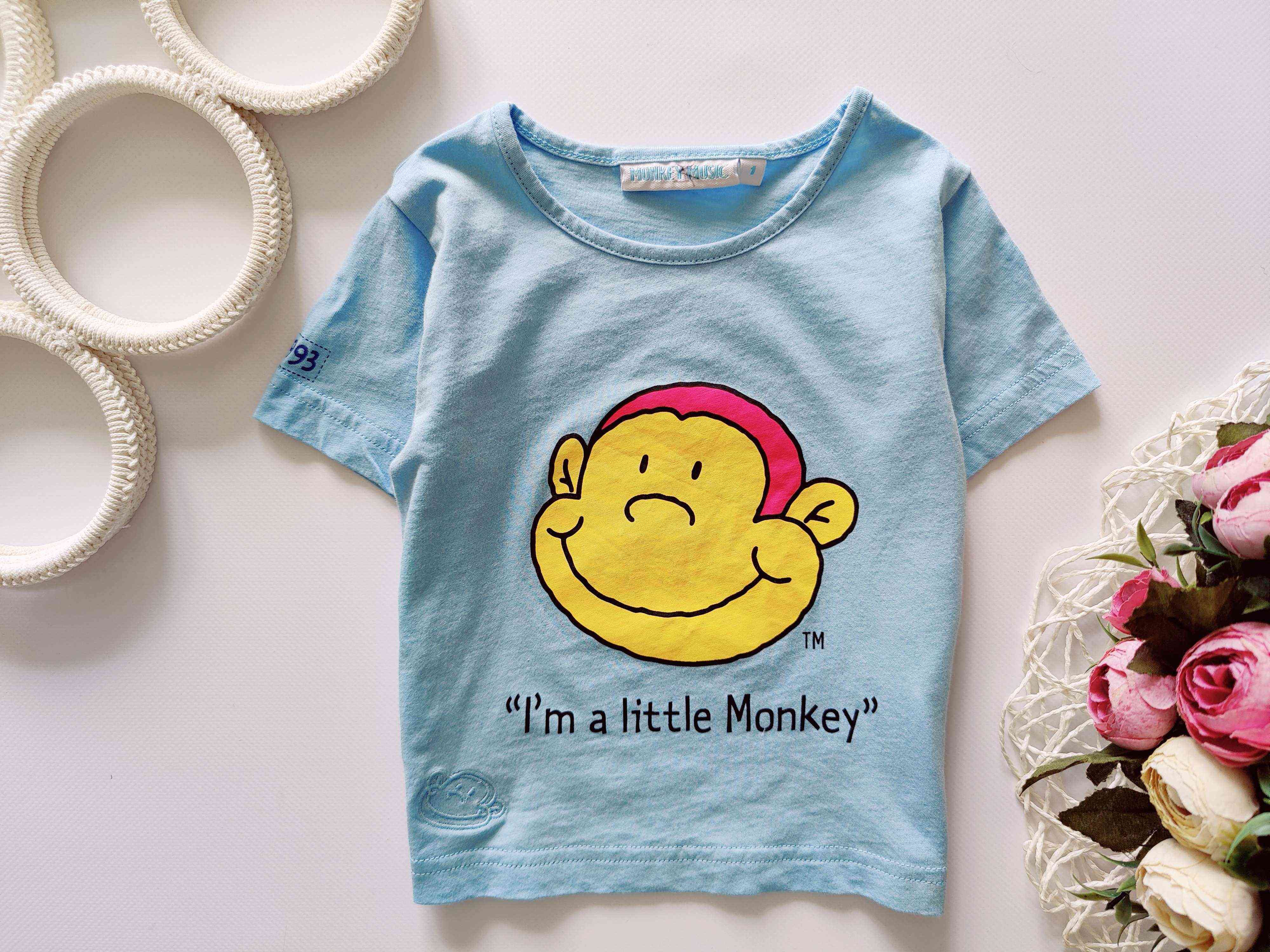 12 міс, зріст 80,86 Футболка з мавпою