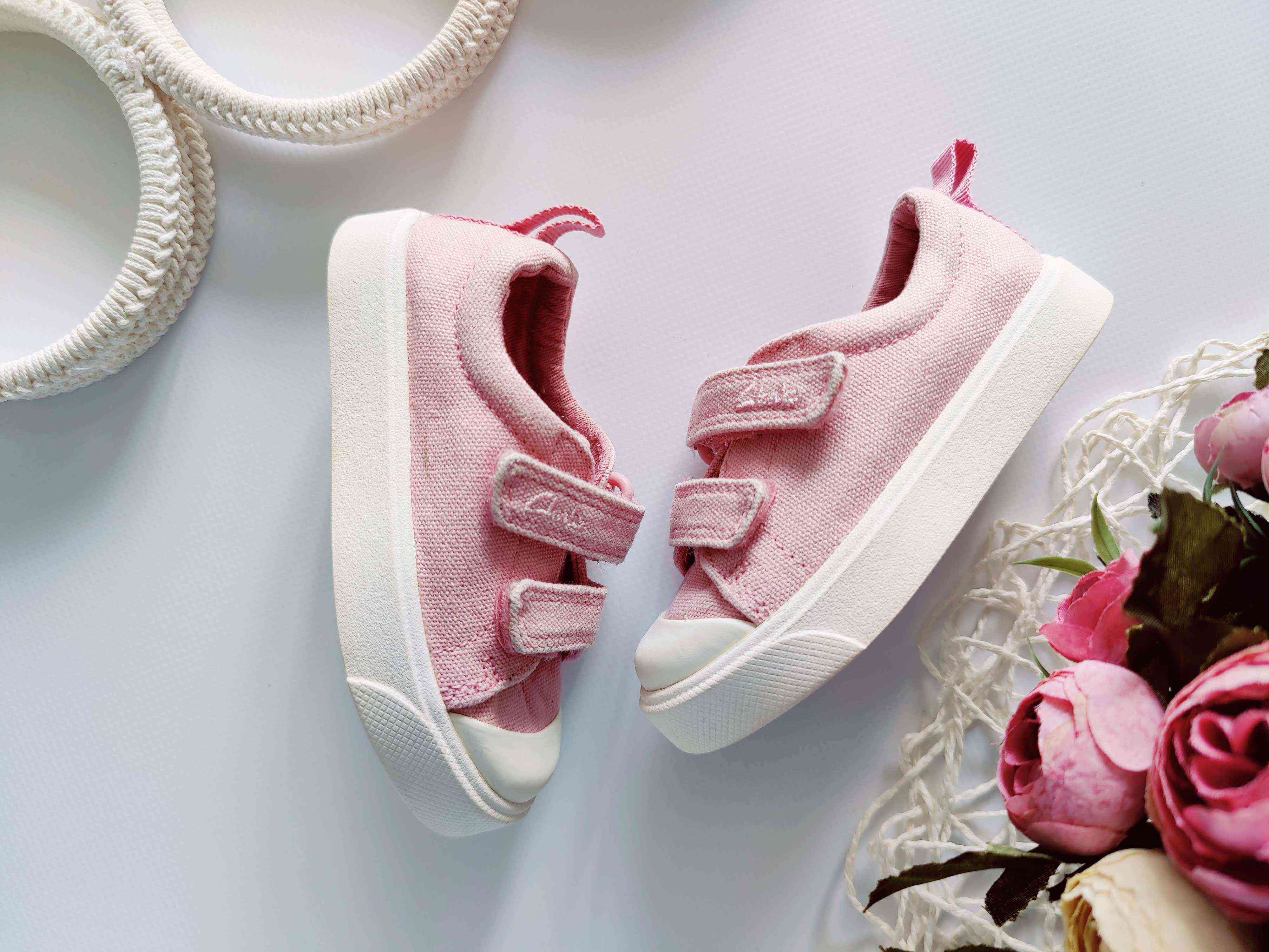 20 (13 см) Розовые кеды для девочки с усиленным носком