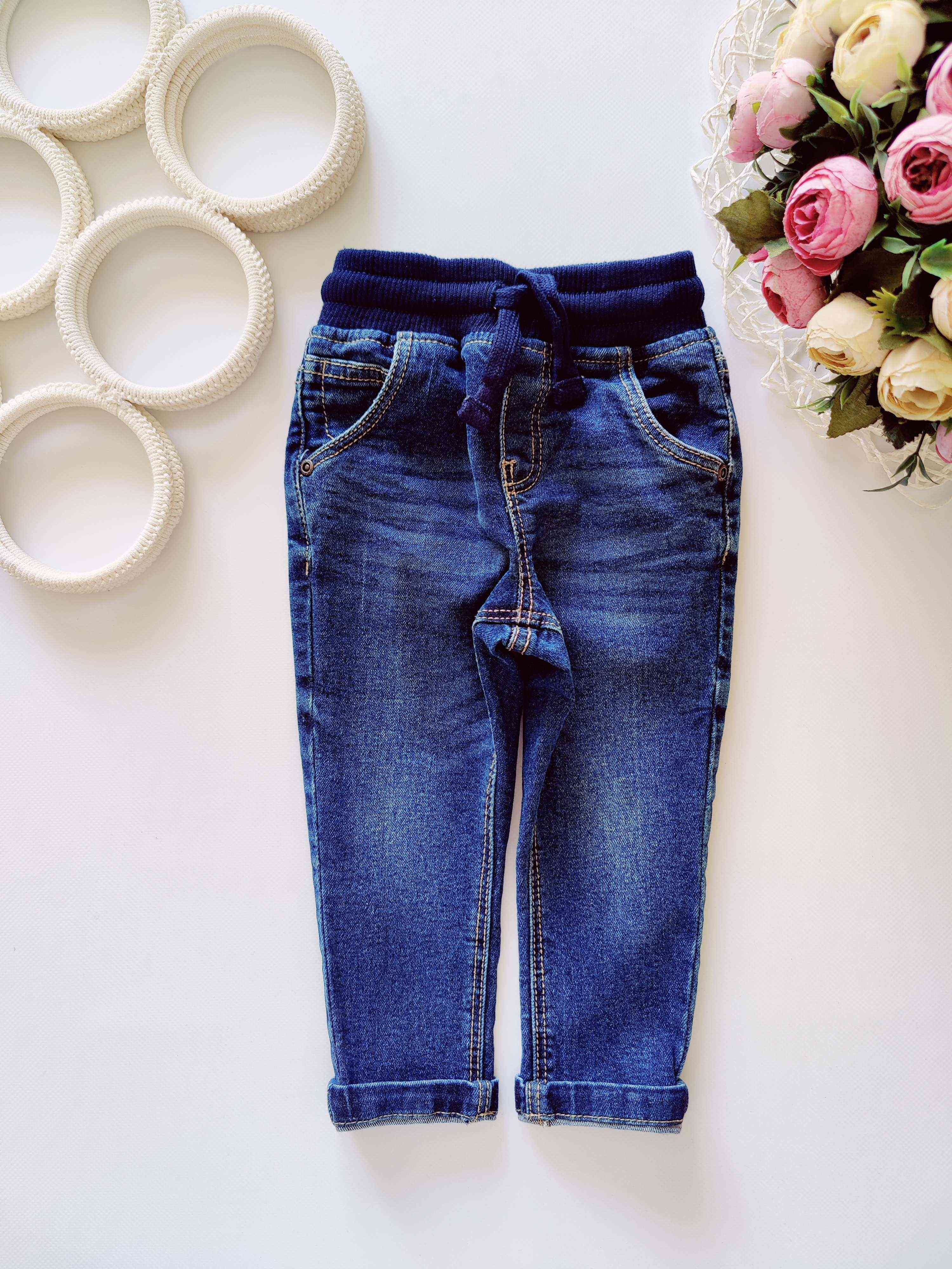 9,12 міс, зріст 74,80 Джинси на резинці