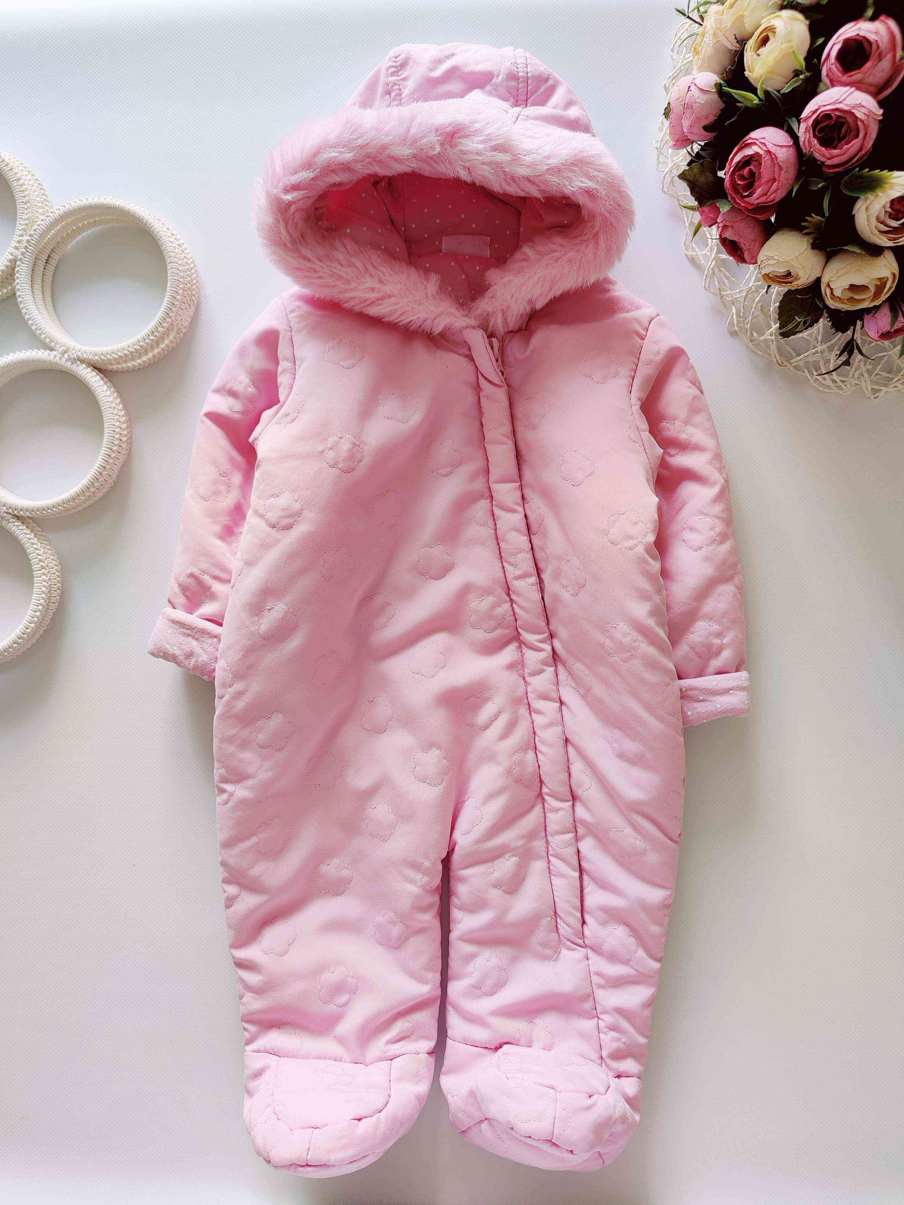 3,6 мес, рост 68 Демисезонный комбинезон для девочки
