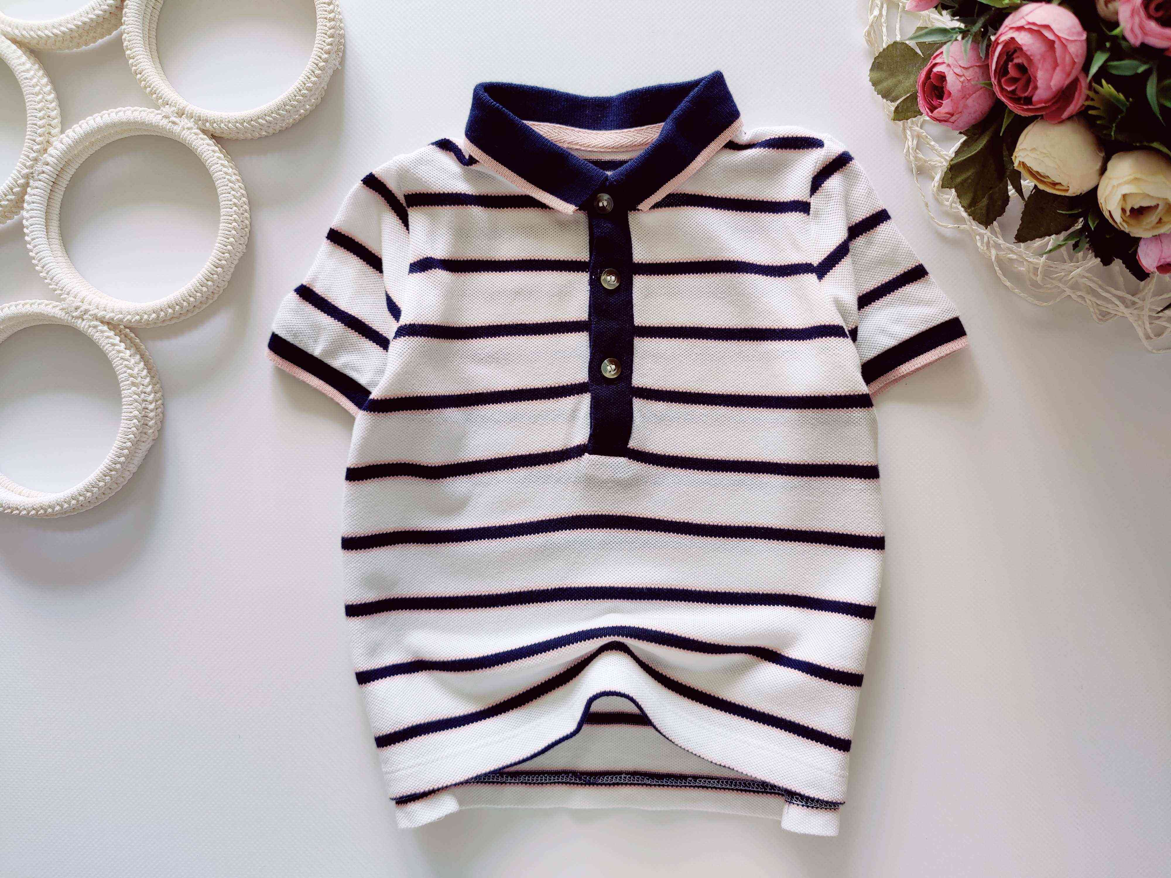 12,18 міс, зріст 80,86 Смугасте дитяче поло