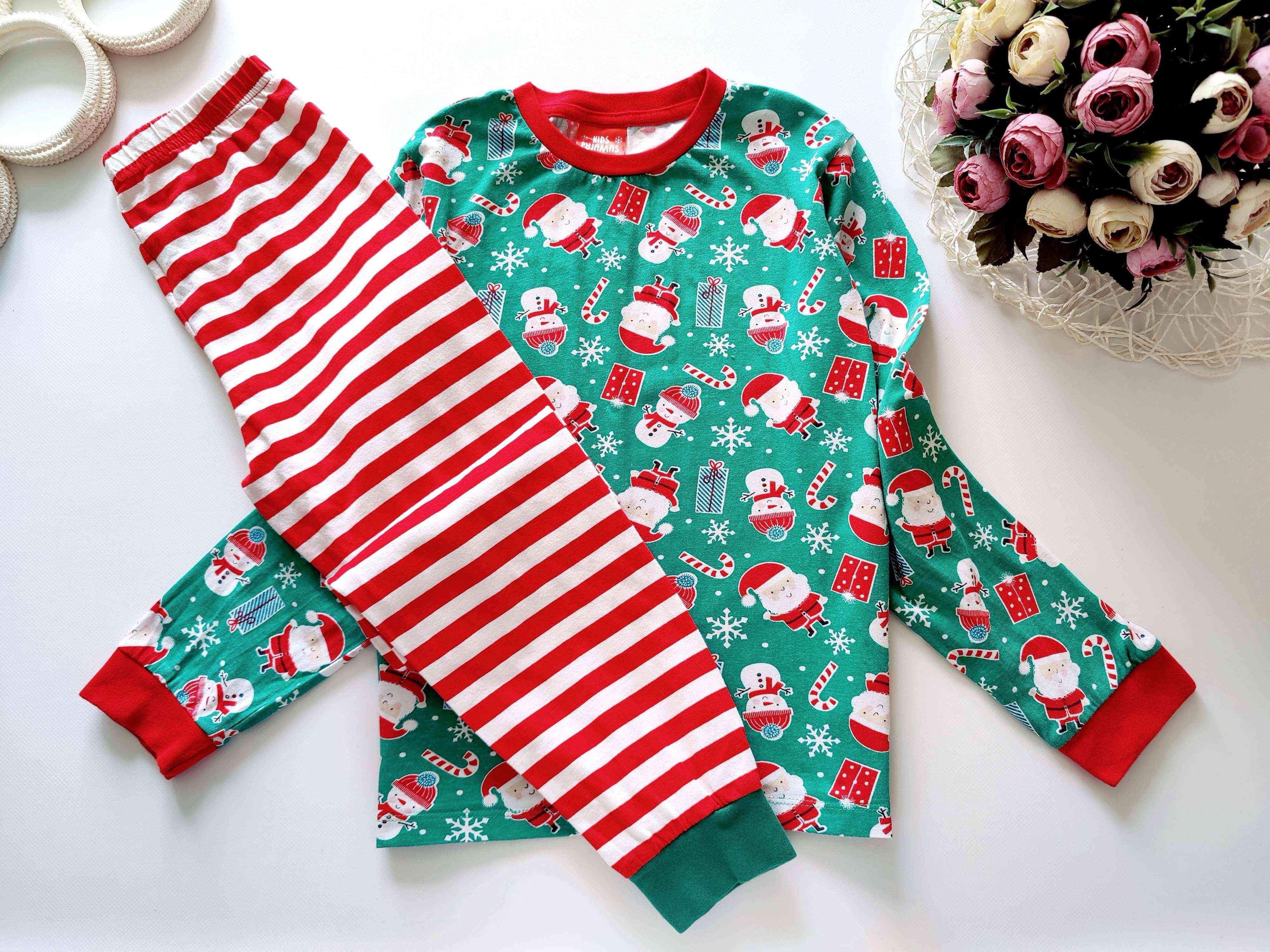 9,10 лет, рост 140,146 Новогодняя детская пижама