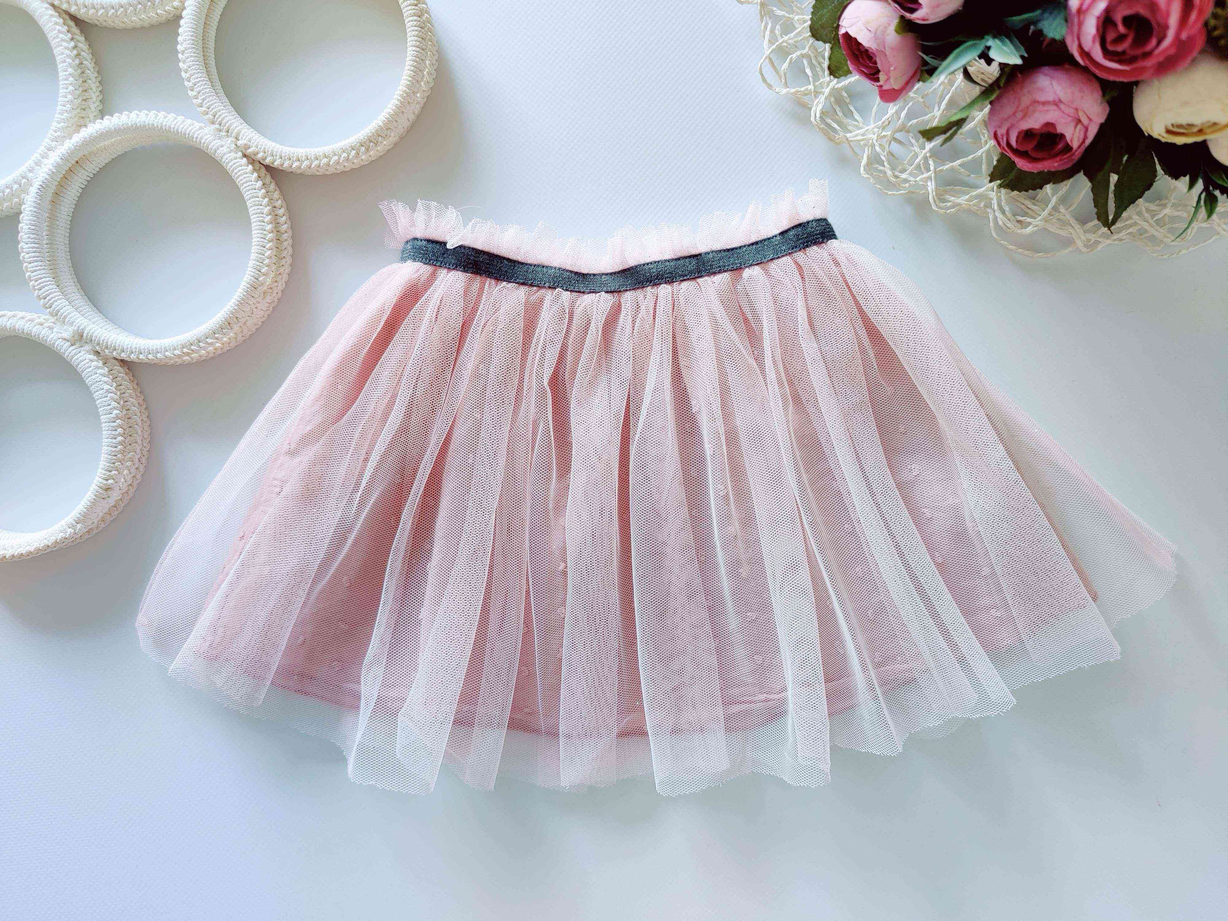 9,12 міс, зріст 74,80 Ніжна фатинова спідниця