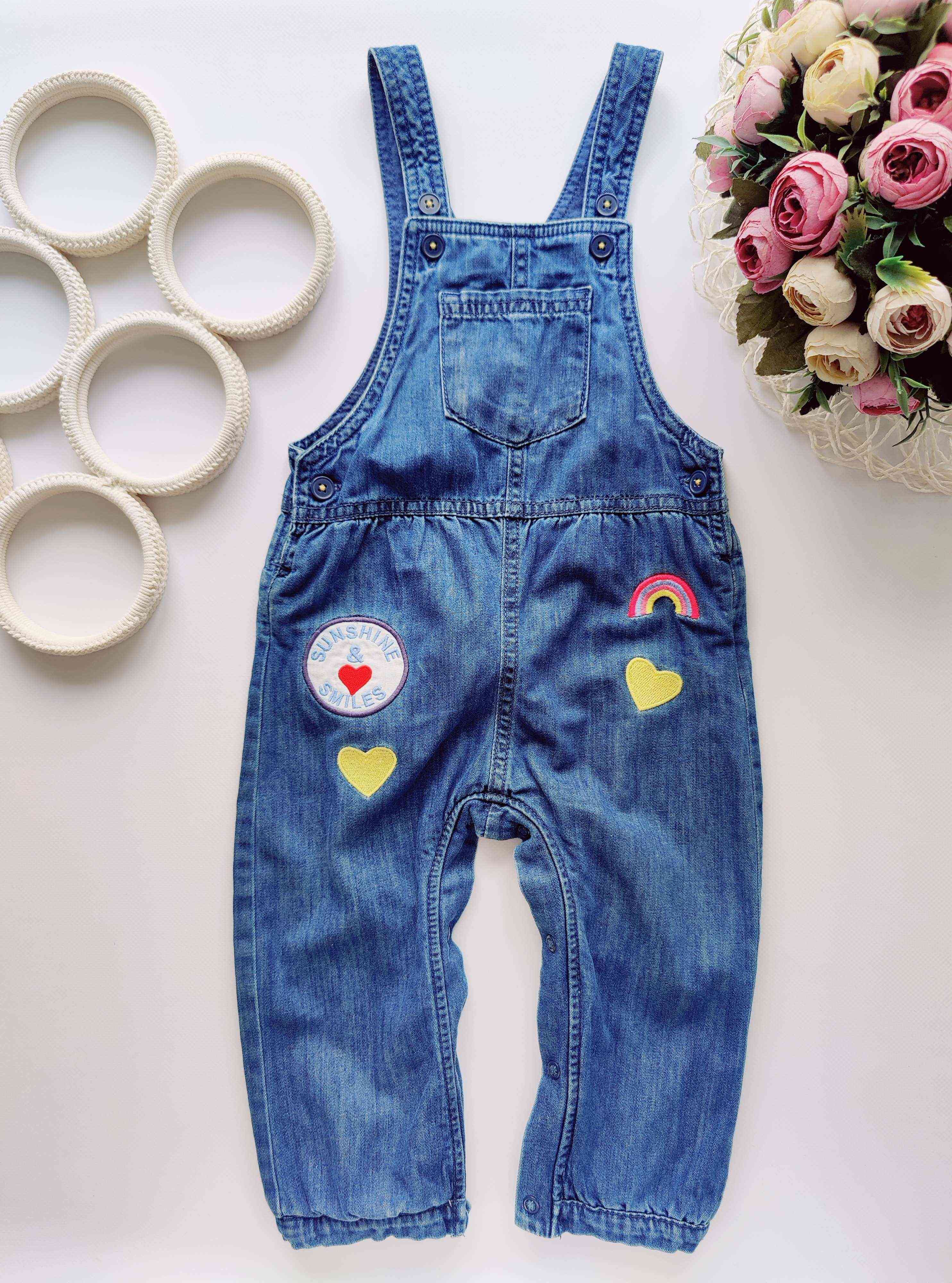 12,18 міс, зріст 83 Джинсовий комбінезон утеплений