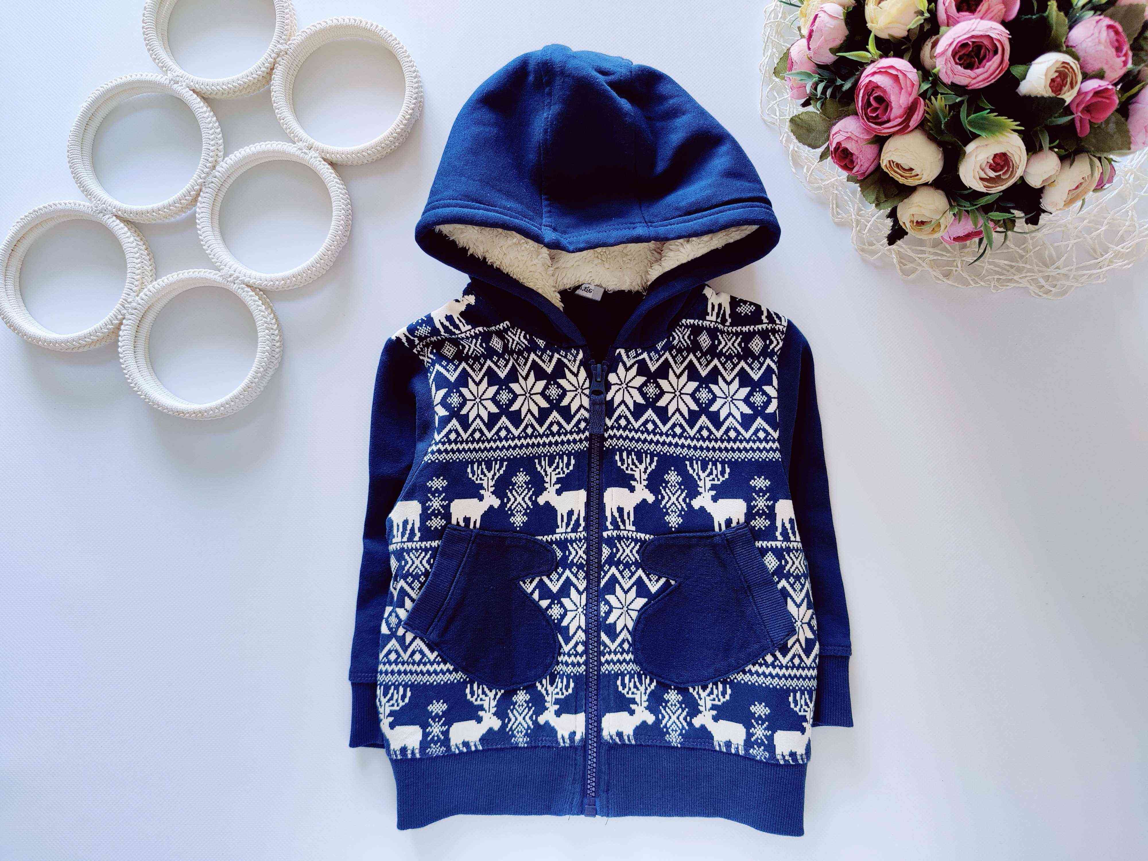 12,18 міс, зріст 80,86 Нова тепла кофта на флісі