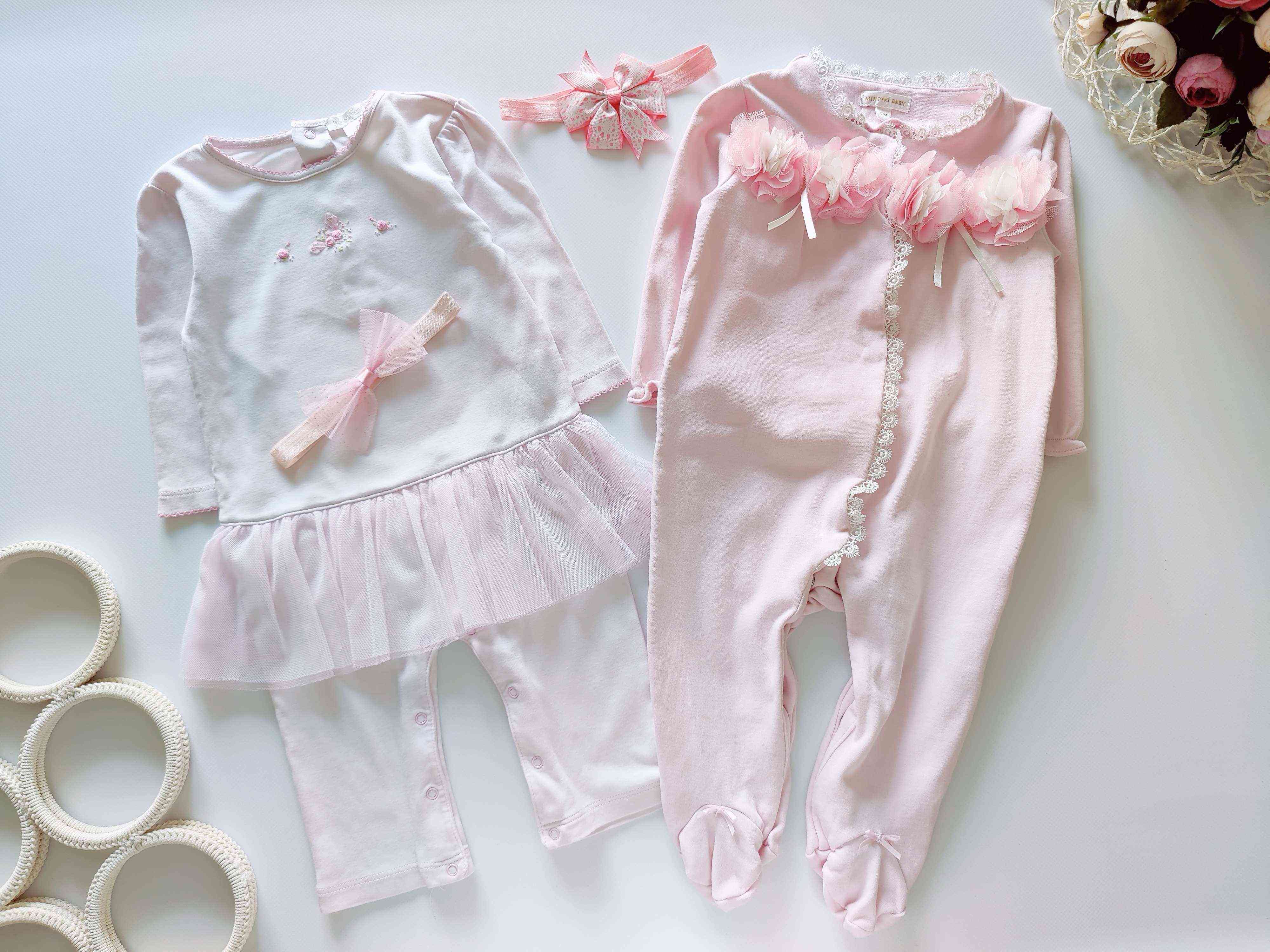 9  мес Комплект красивых нарядных человечков для девочки с повязками