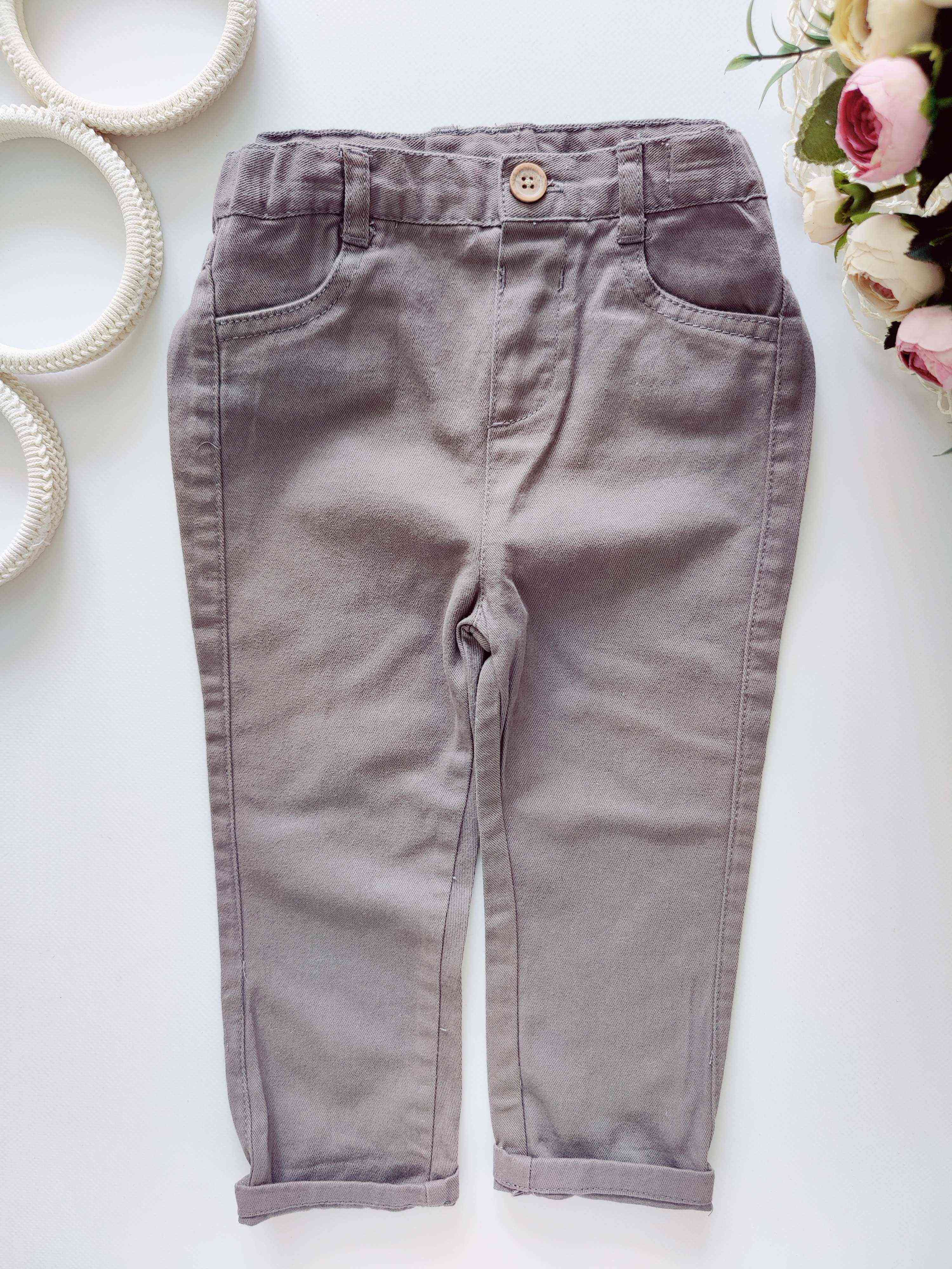 12,18 міс, зріст 80,86 Сірі штани