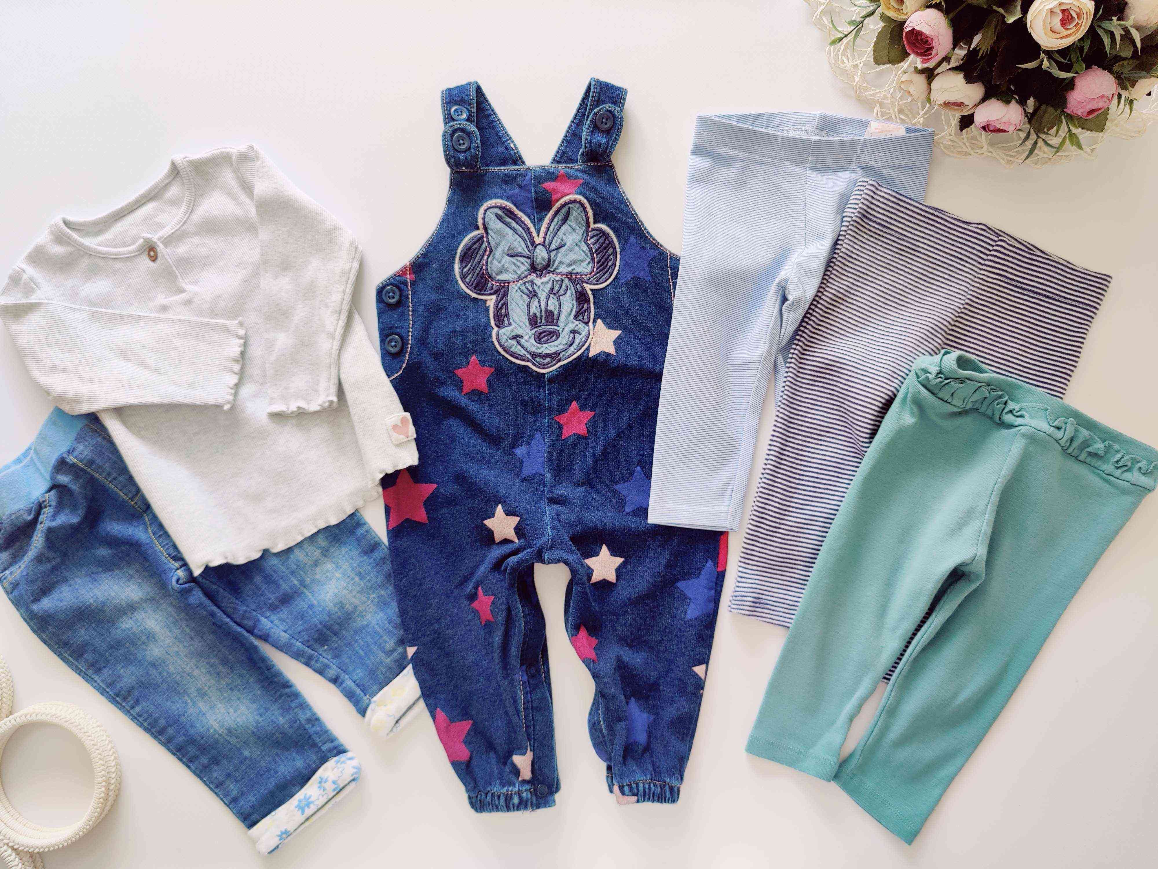 6,9 мес, рост 68,74 Реглан, ромпер, джинсы, трое лосин