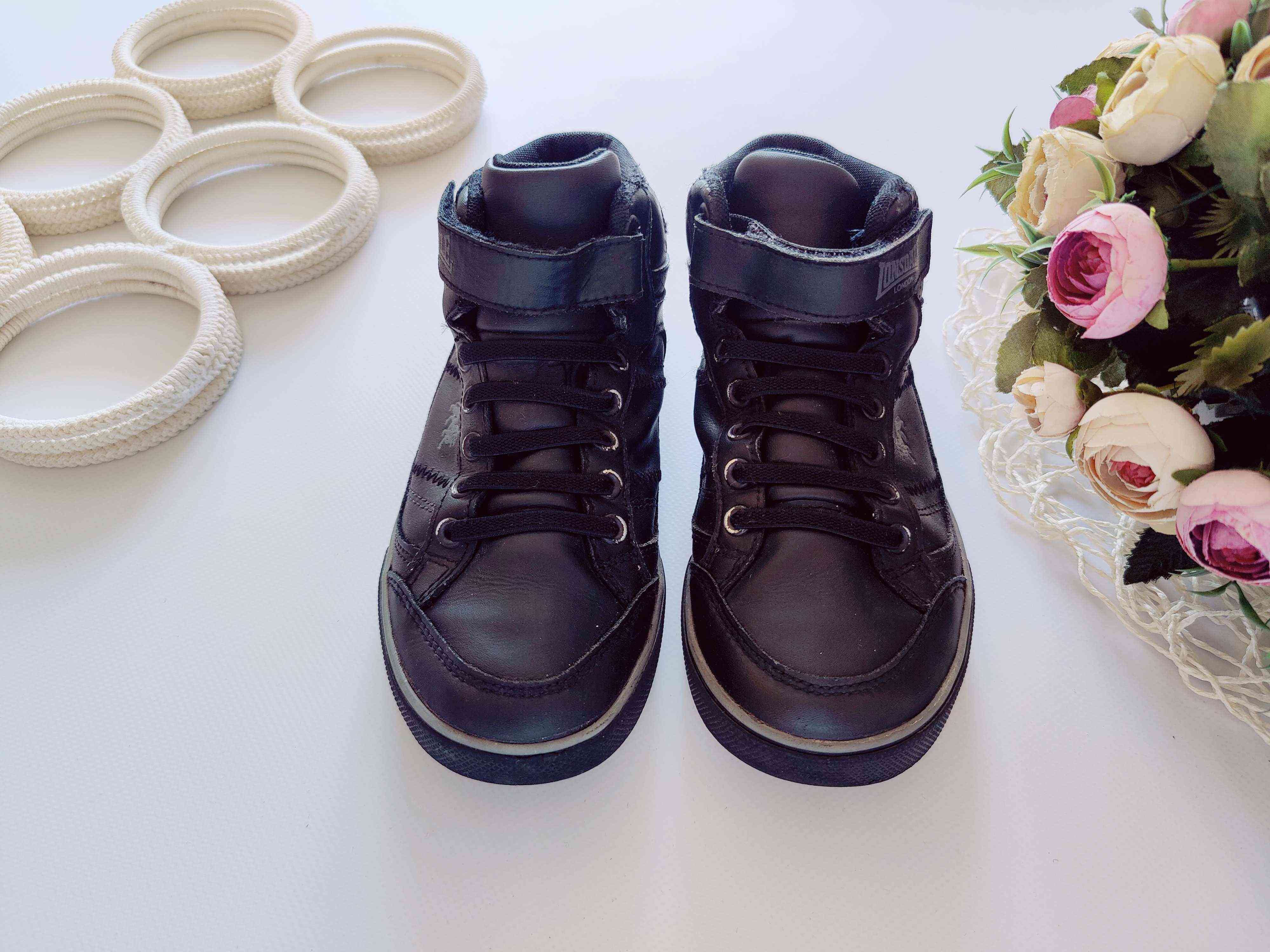 34 (22 см) Кожаные хайтопы