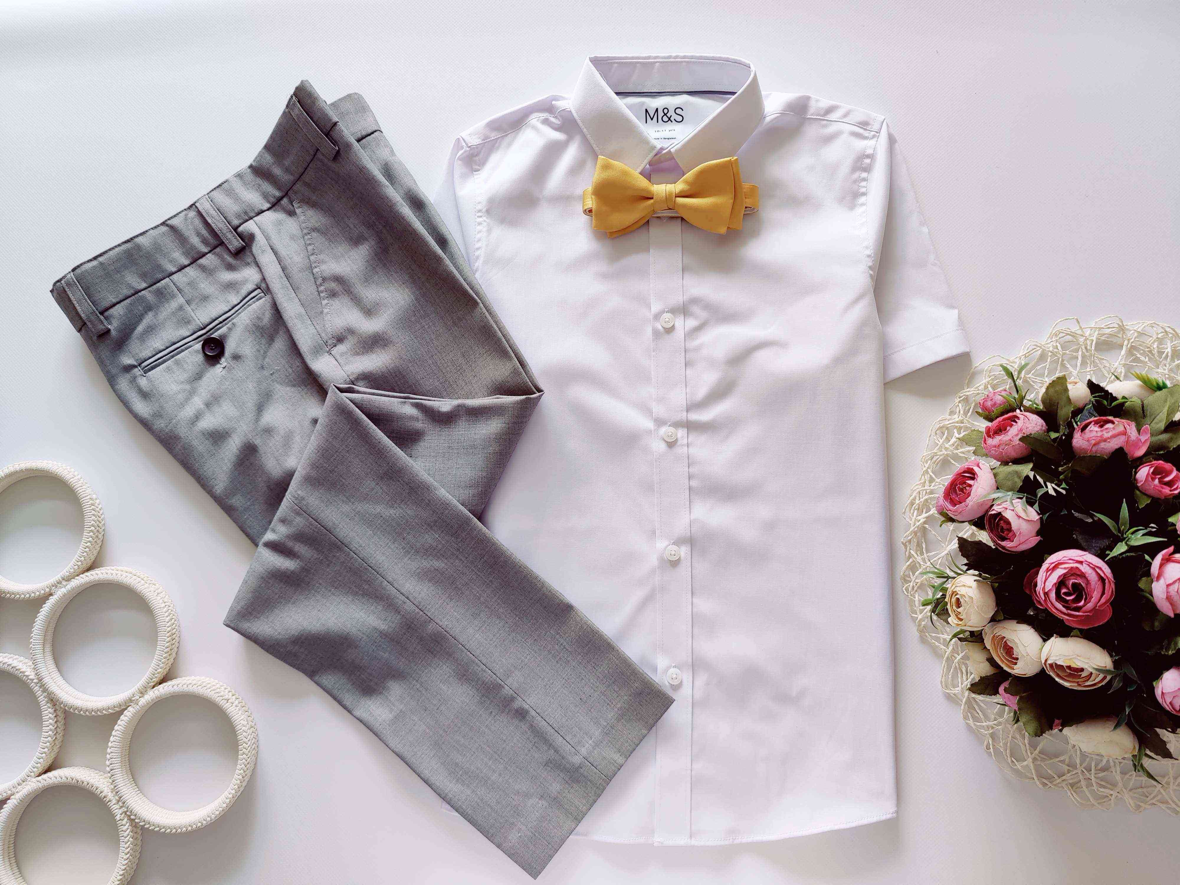 11,12 років, зріст 146,152 Нова біла сорочка з брюками