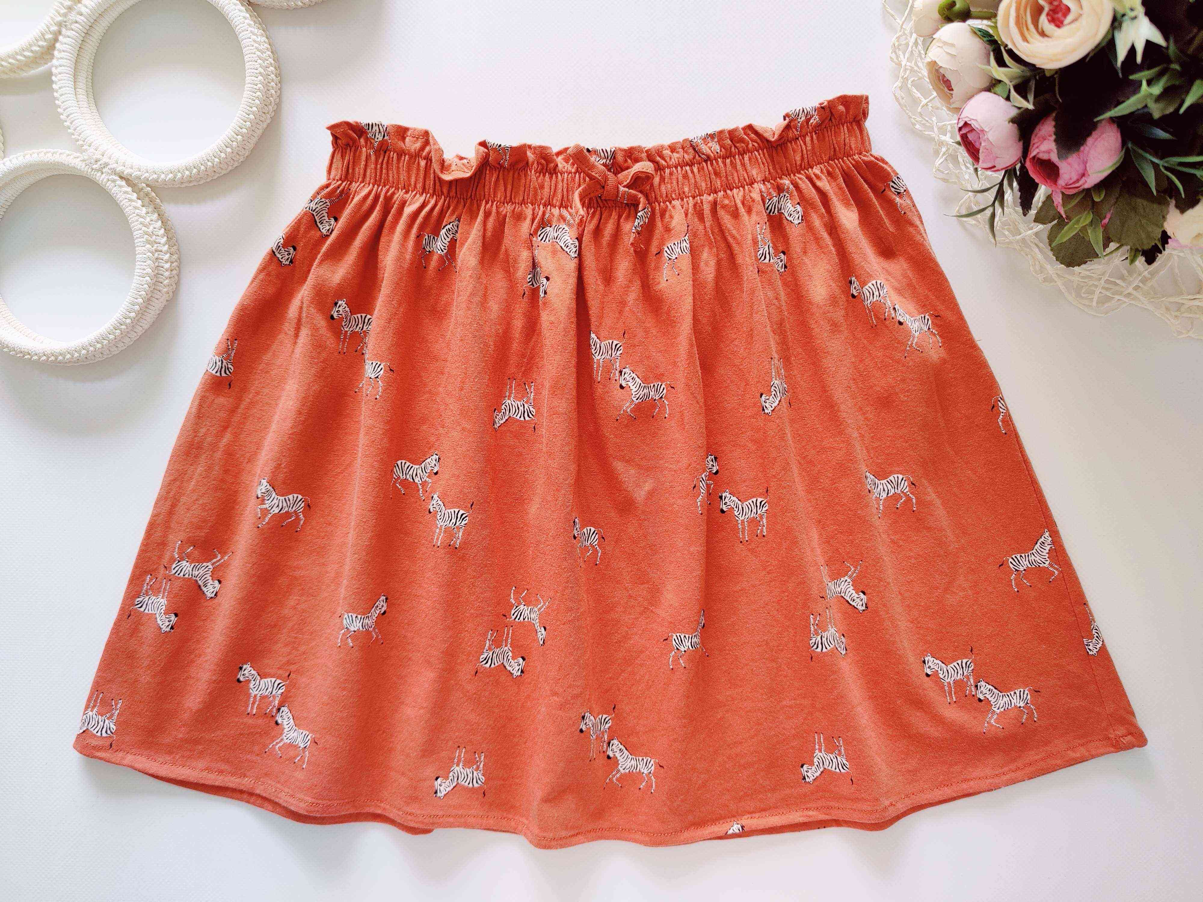 6,8 лет, рост 122,128 Юбка в зебрах детская