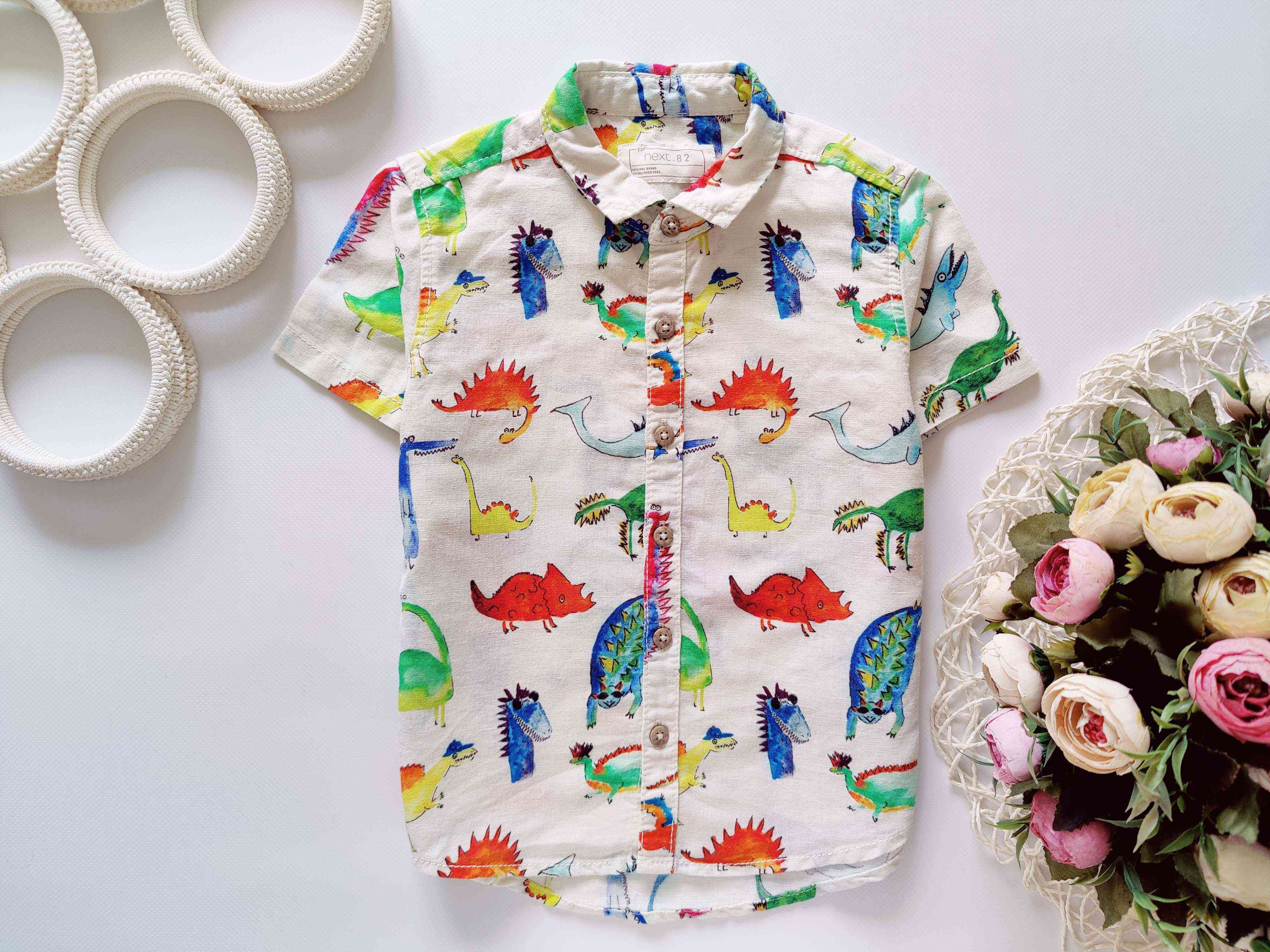 1,5,2 года, рост 92 Красивая летняя рубашка