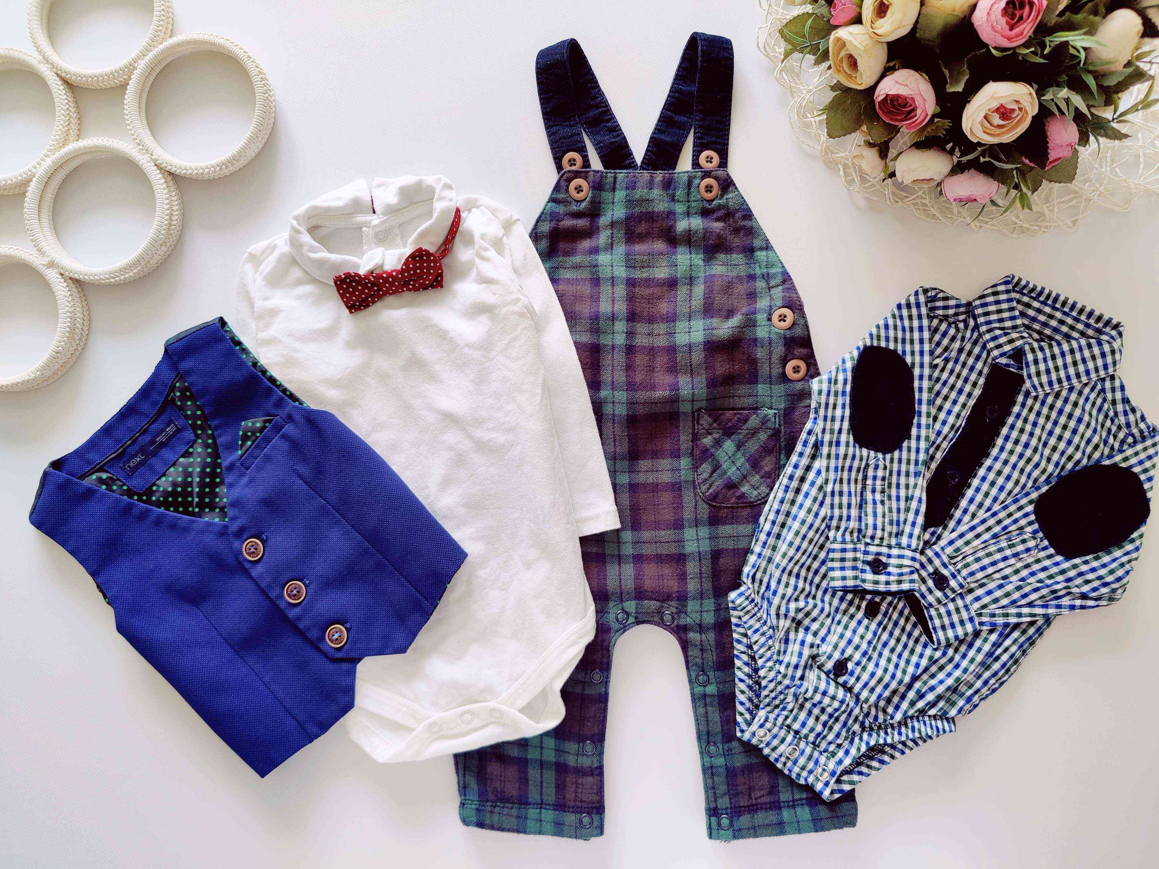 6,9 міс, зріст 74 Ошатний комплект для хлопчика з метеликом