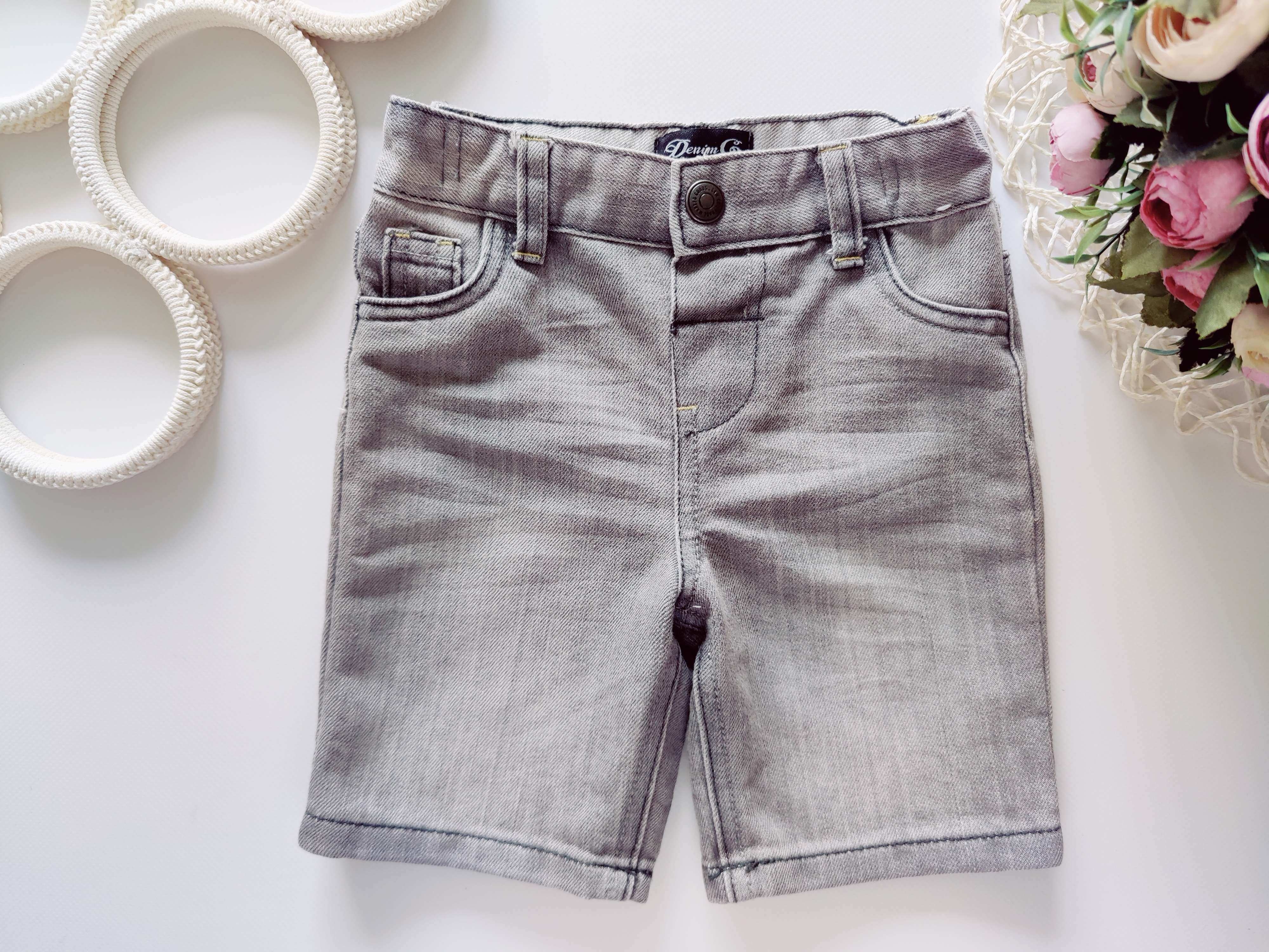 12,18 міс, зріст 86 Сірі джинсові шорти
