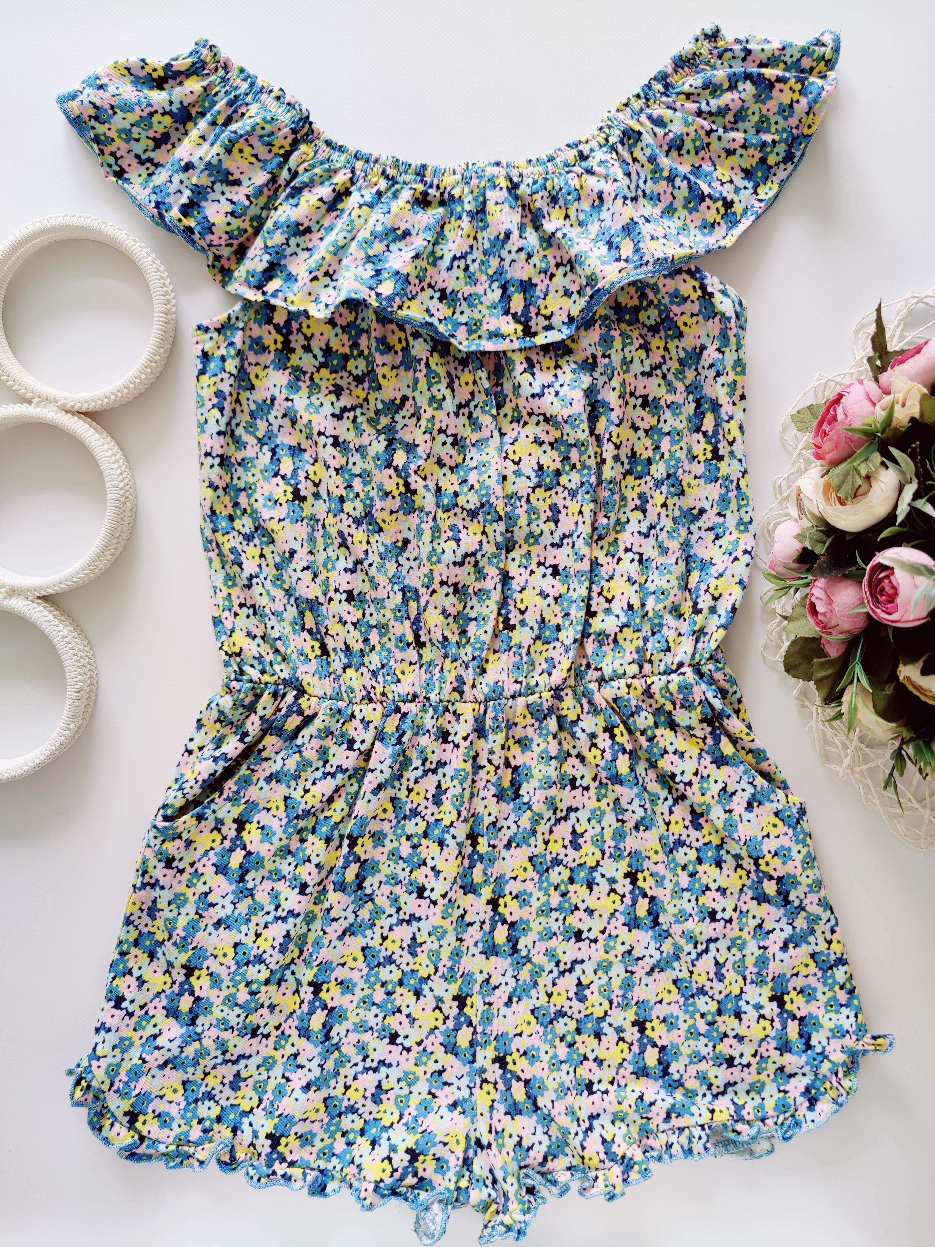 10 років, зріст 140 Квітковий ромпер