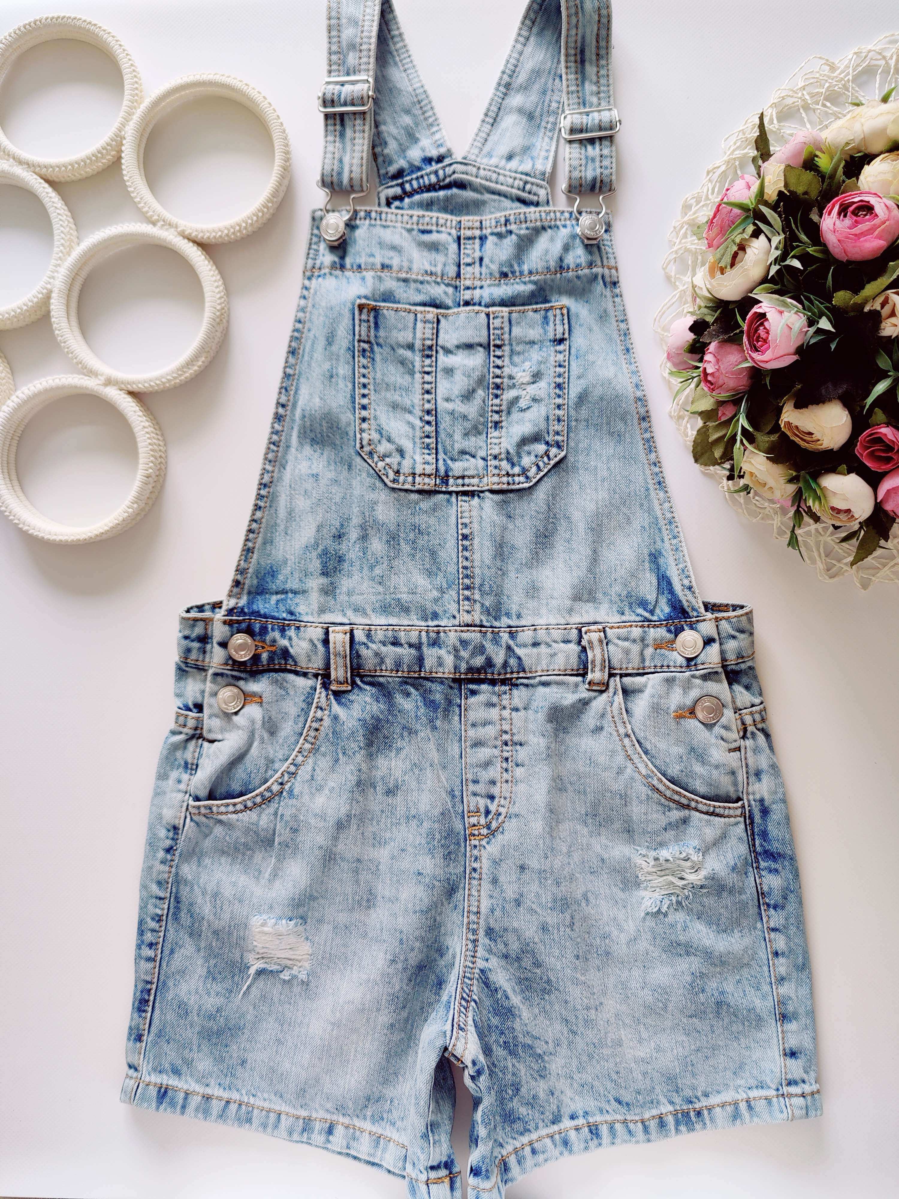 10,11 років, зріст 146 Блакитний джинсовий комбез