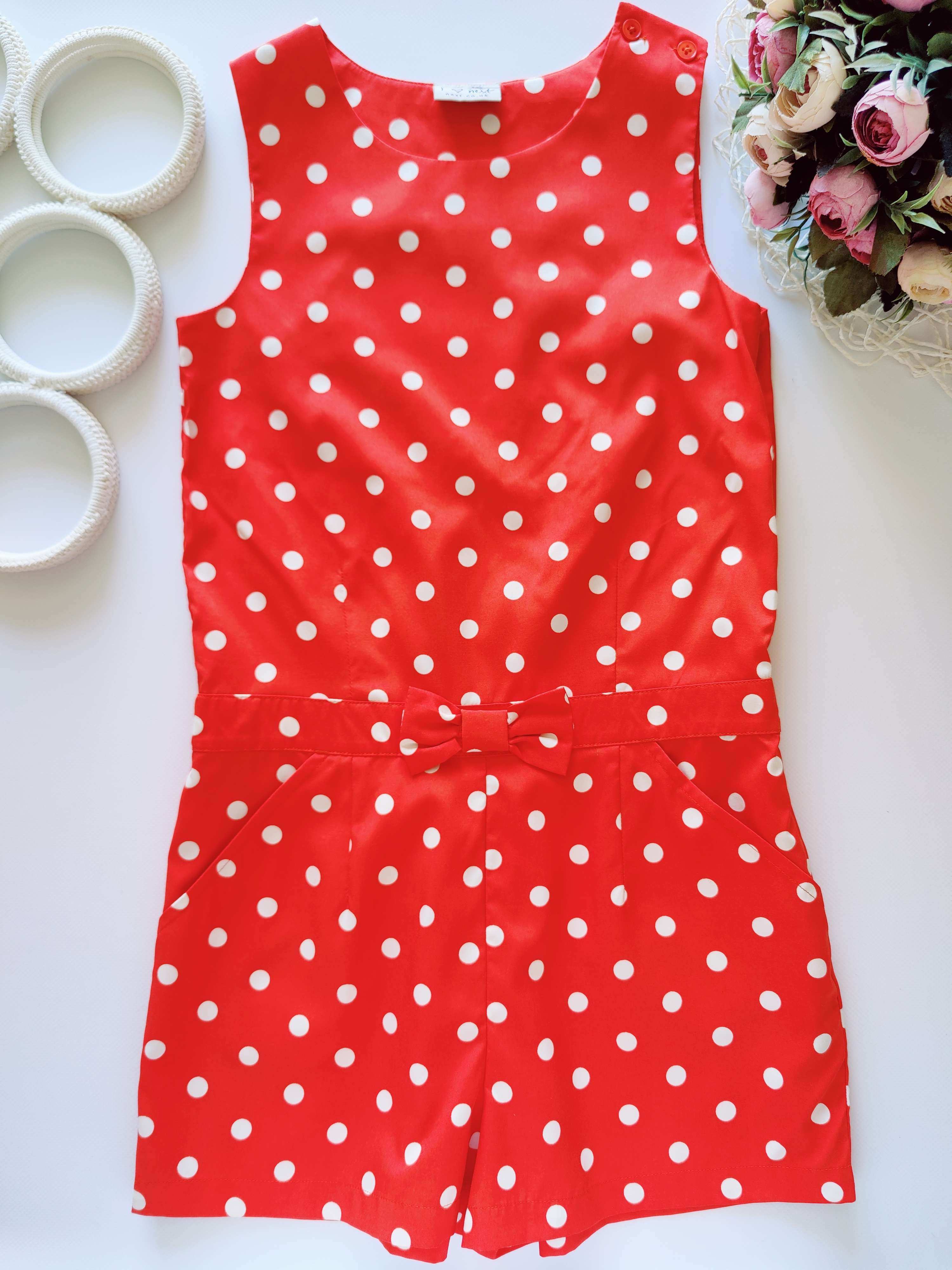 9 років, зріст 134 Ромпер у горох