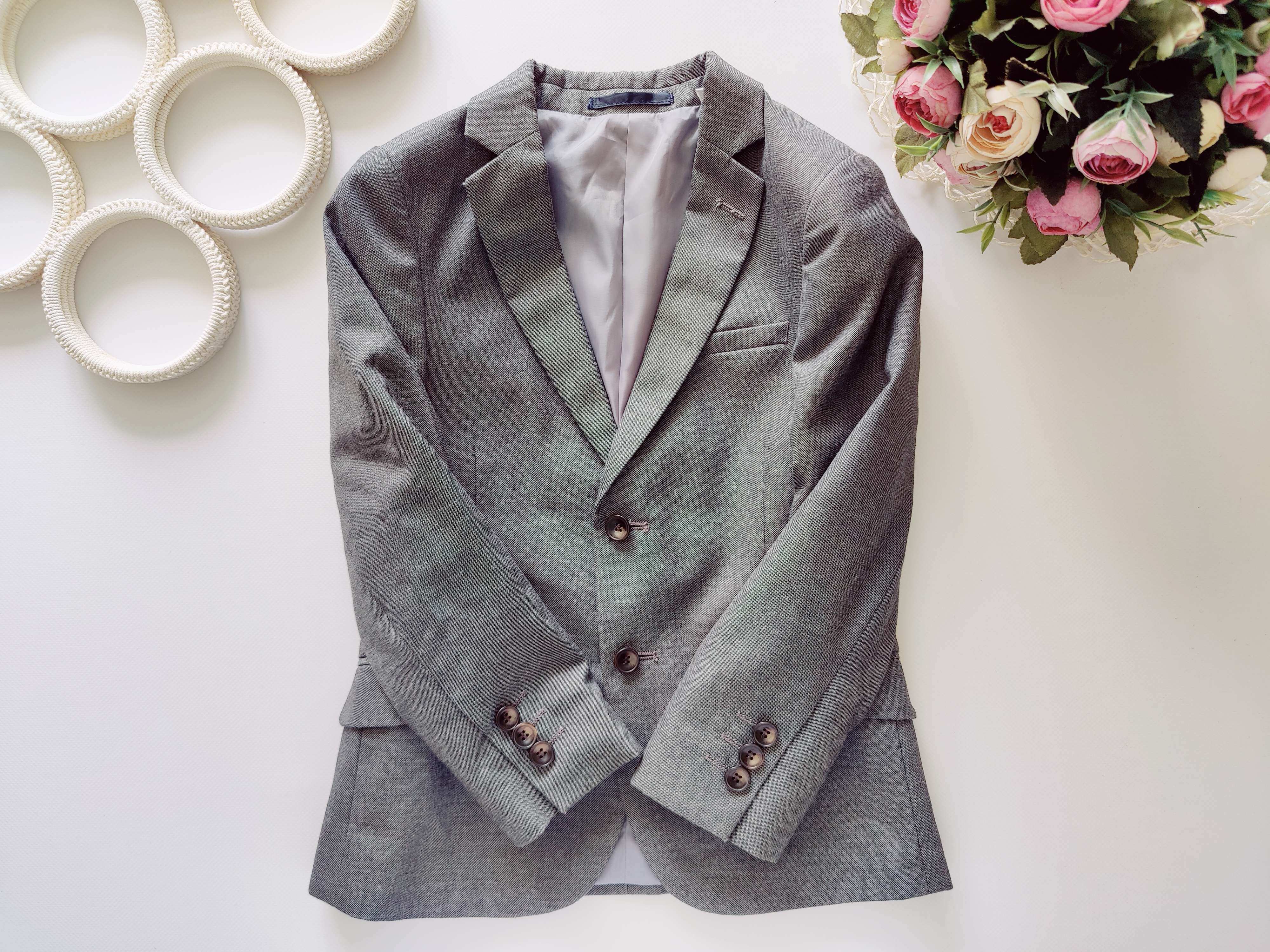 5,6 років, зріст 116 Сірий шкільний піджак