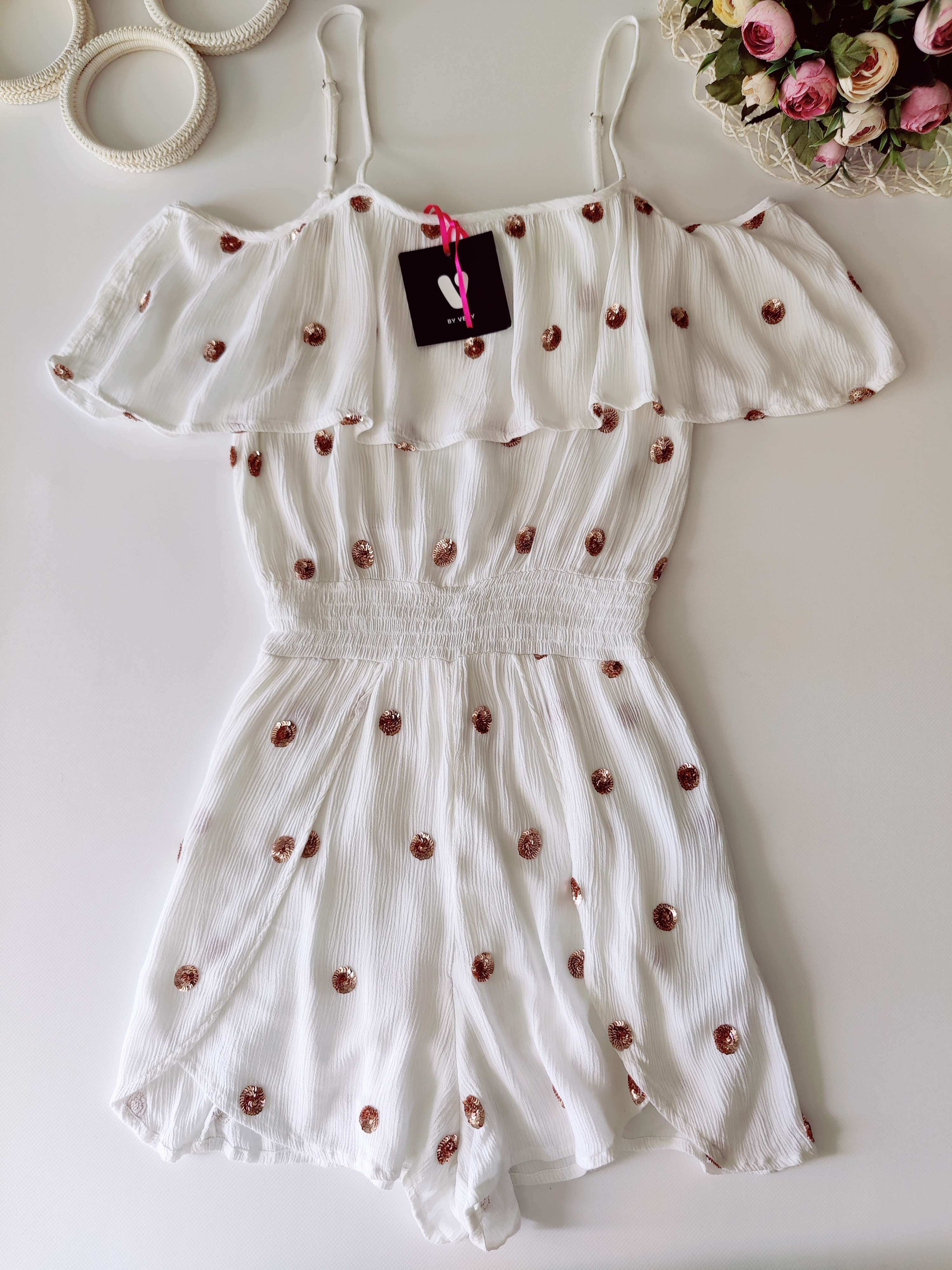 8-ка Белый ромпер By Very