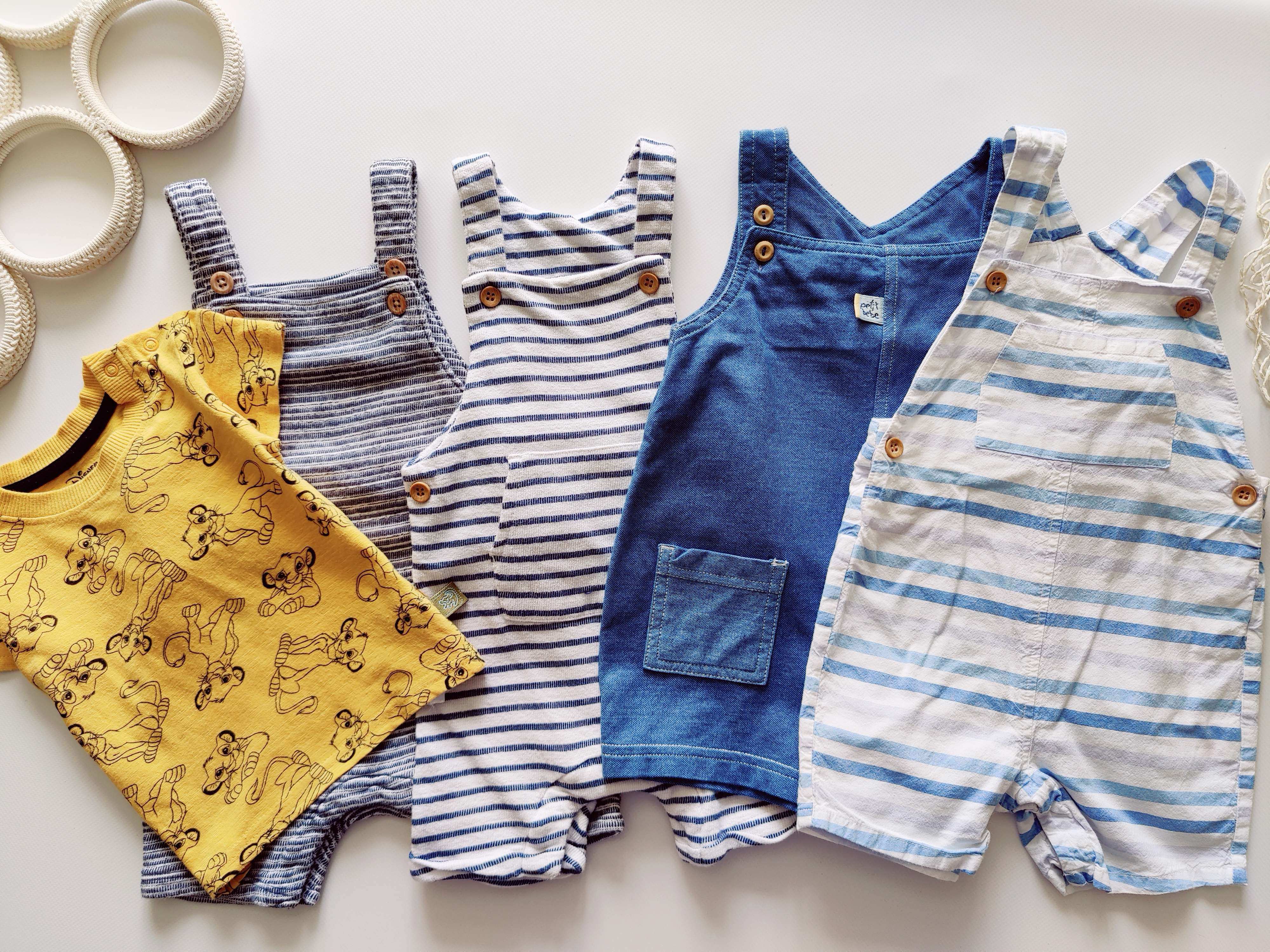 6,9 мес Набор ромперов для малыша и футболка