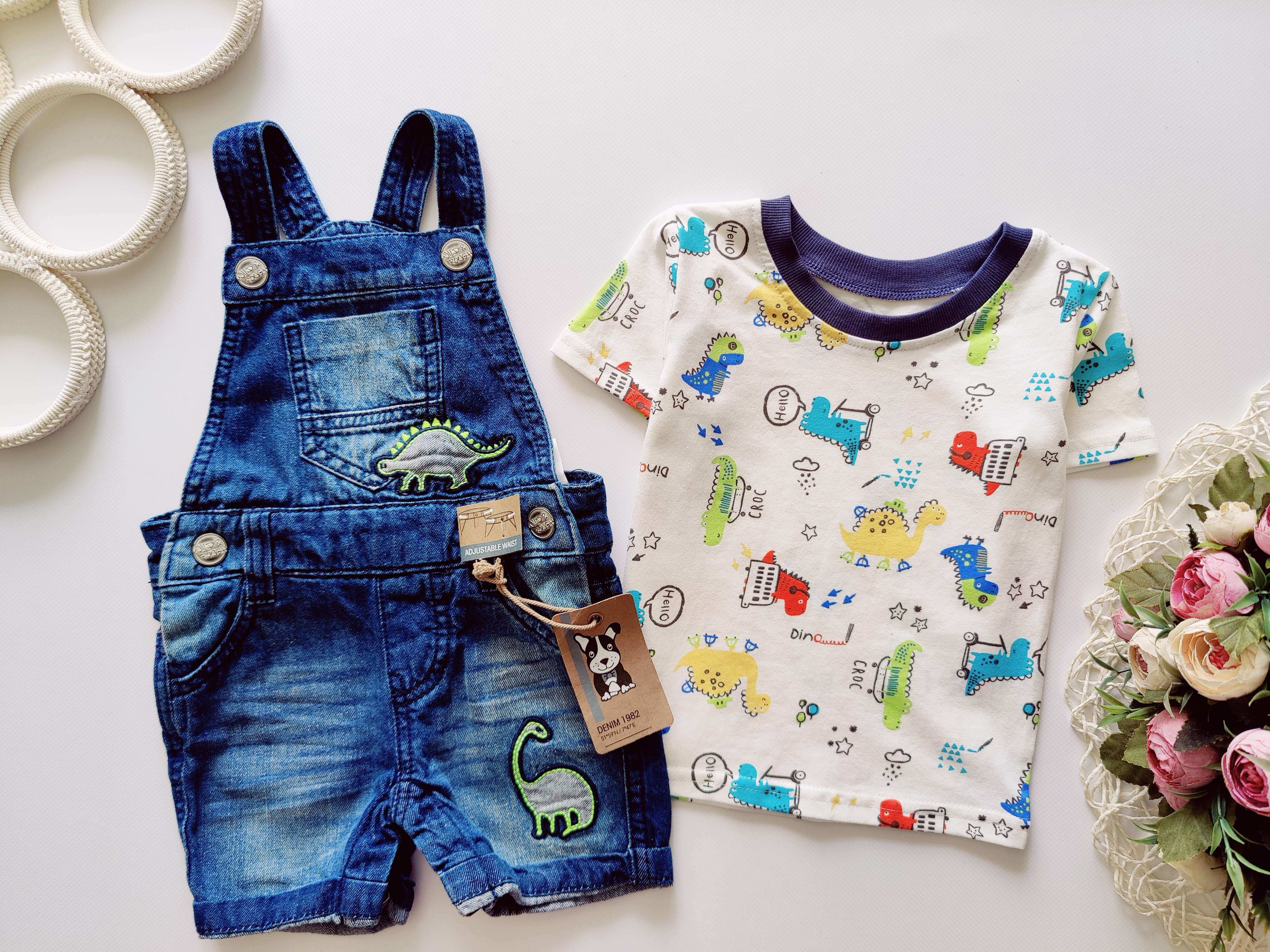 6,9 міс Новий ромпер та нова футболка для хлопчика