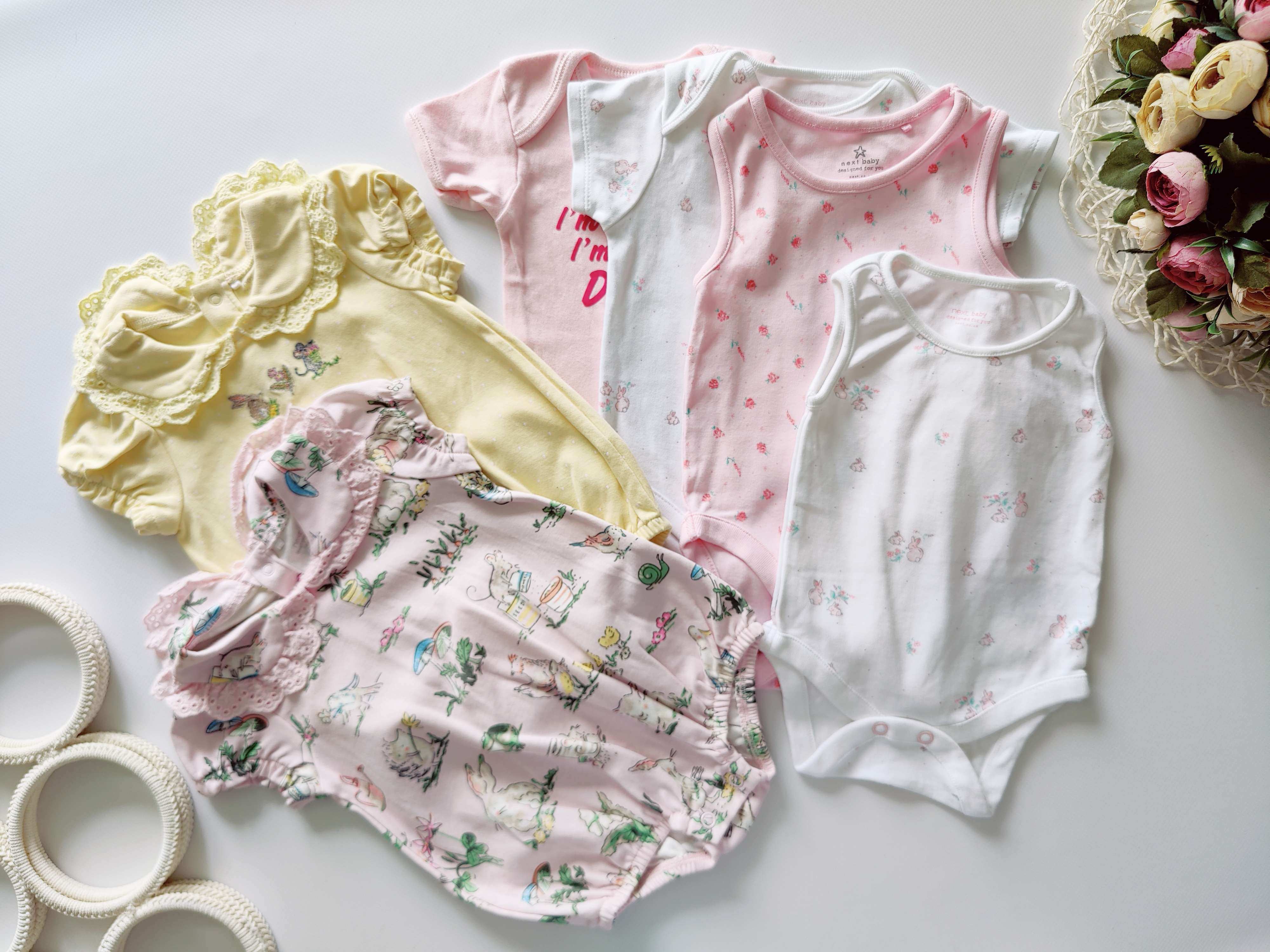 3 мес Набор летних боди девочке