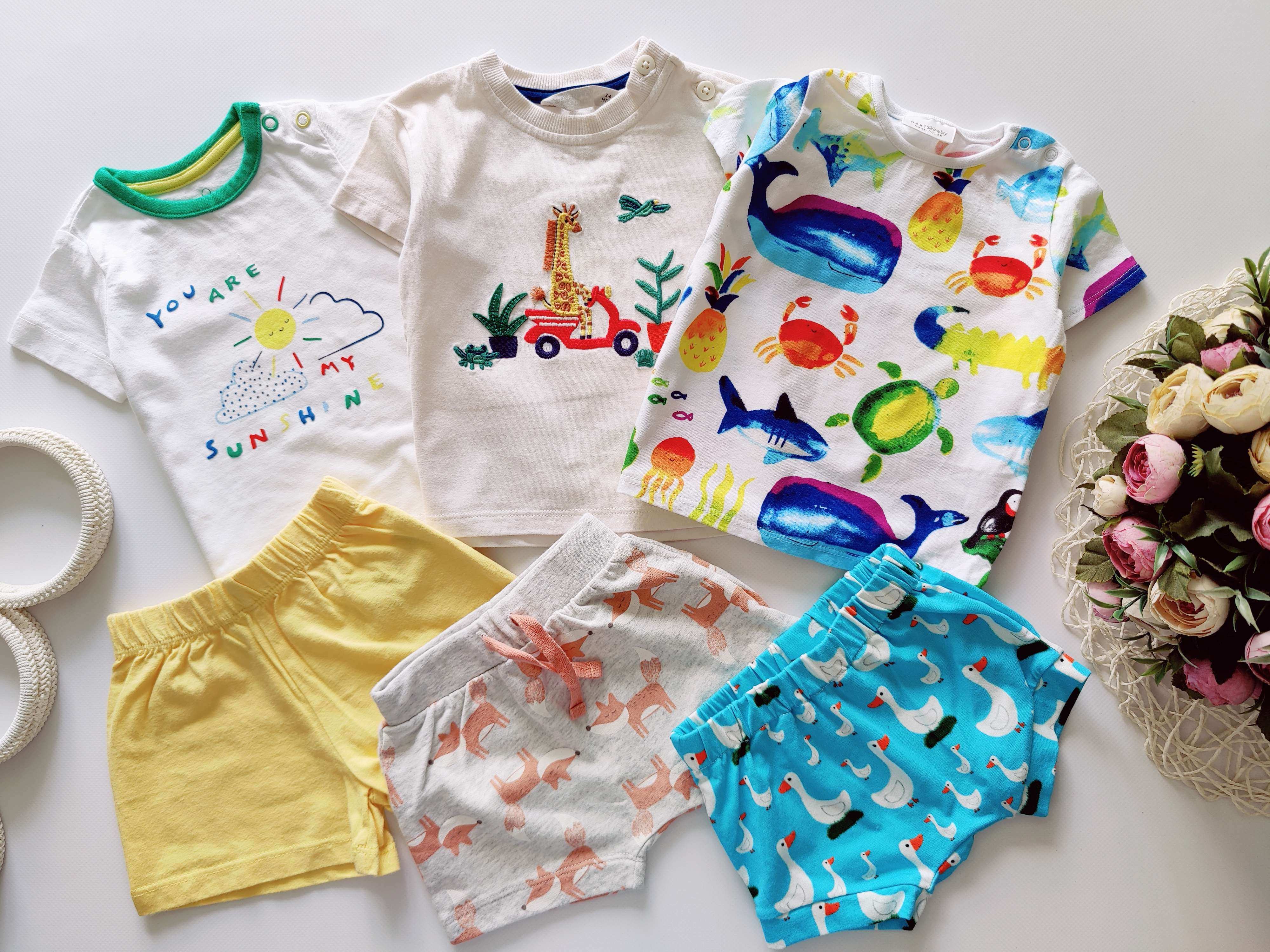 3,6 мес Набор шорт с футболками девочке