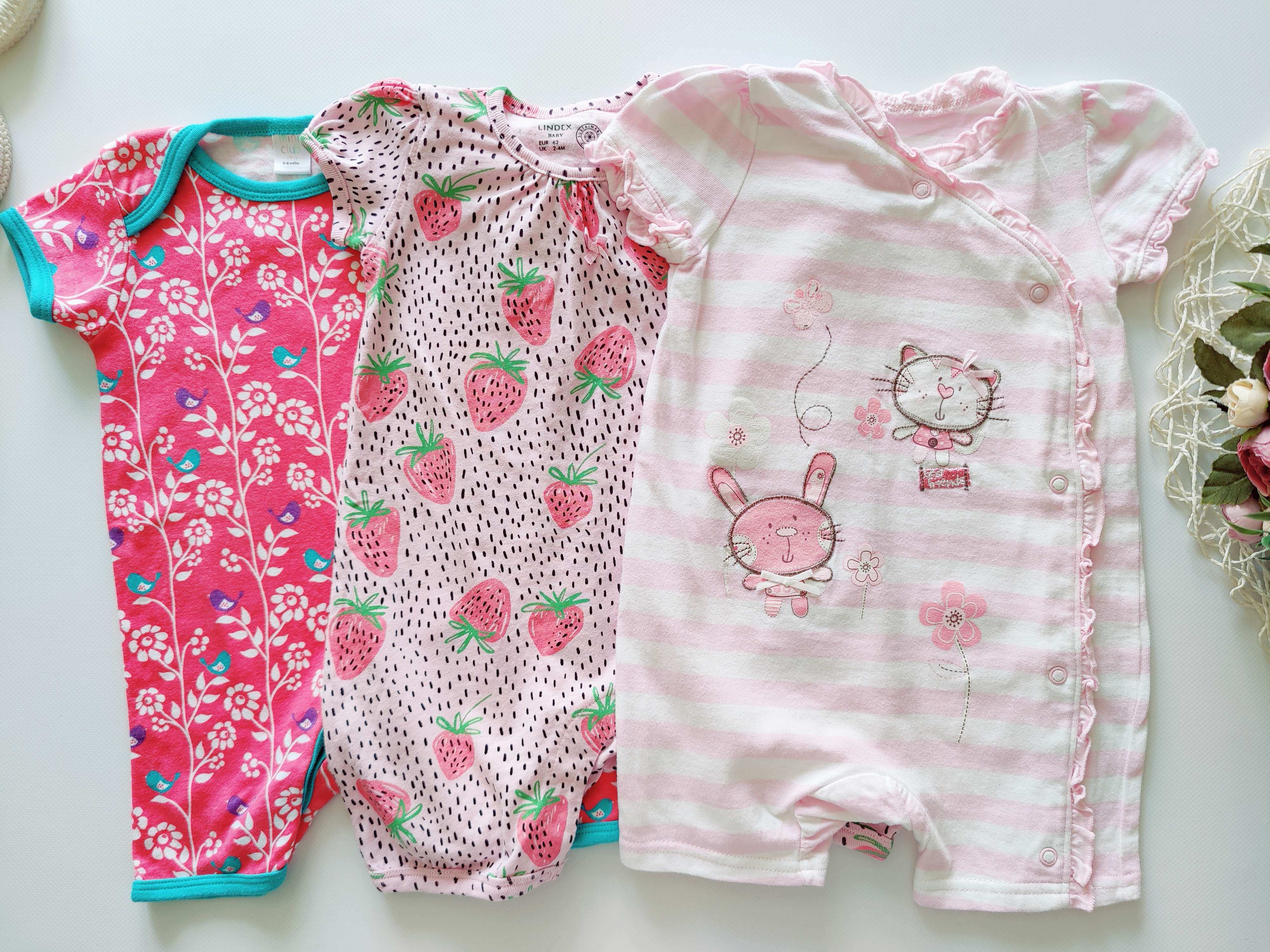 3,6 мес Комплект летних ромперочков