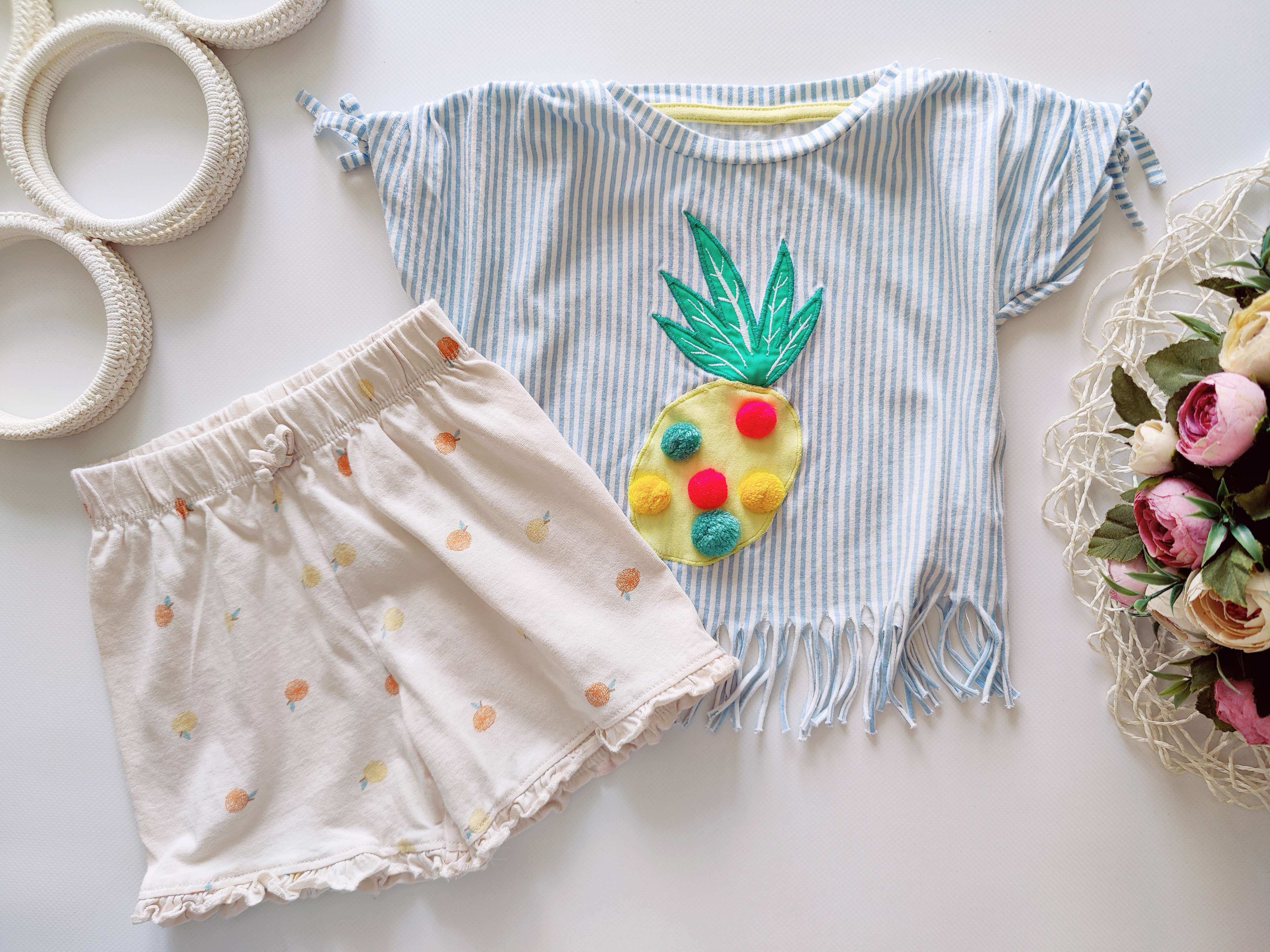 1,2 роки, зріст 86,92 Шорти з футболкою дівчинці