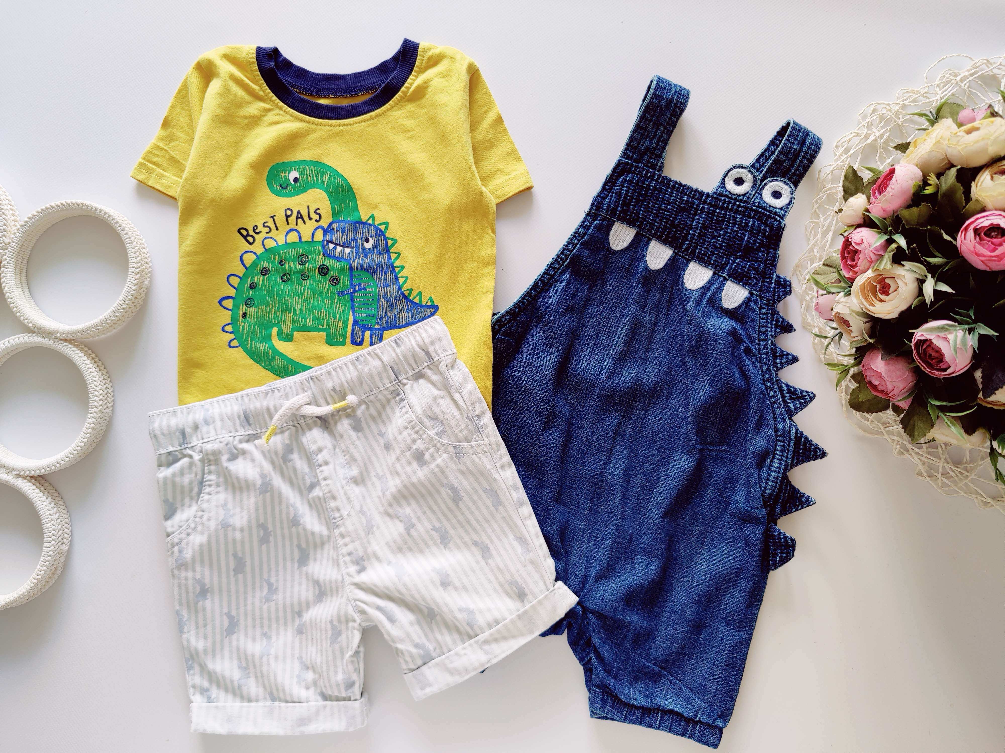 9,12 міс, зріст 74,80 Ромпер, шорти, футболка