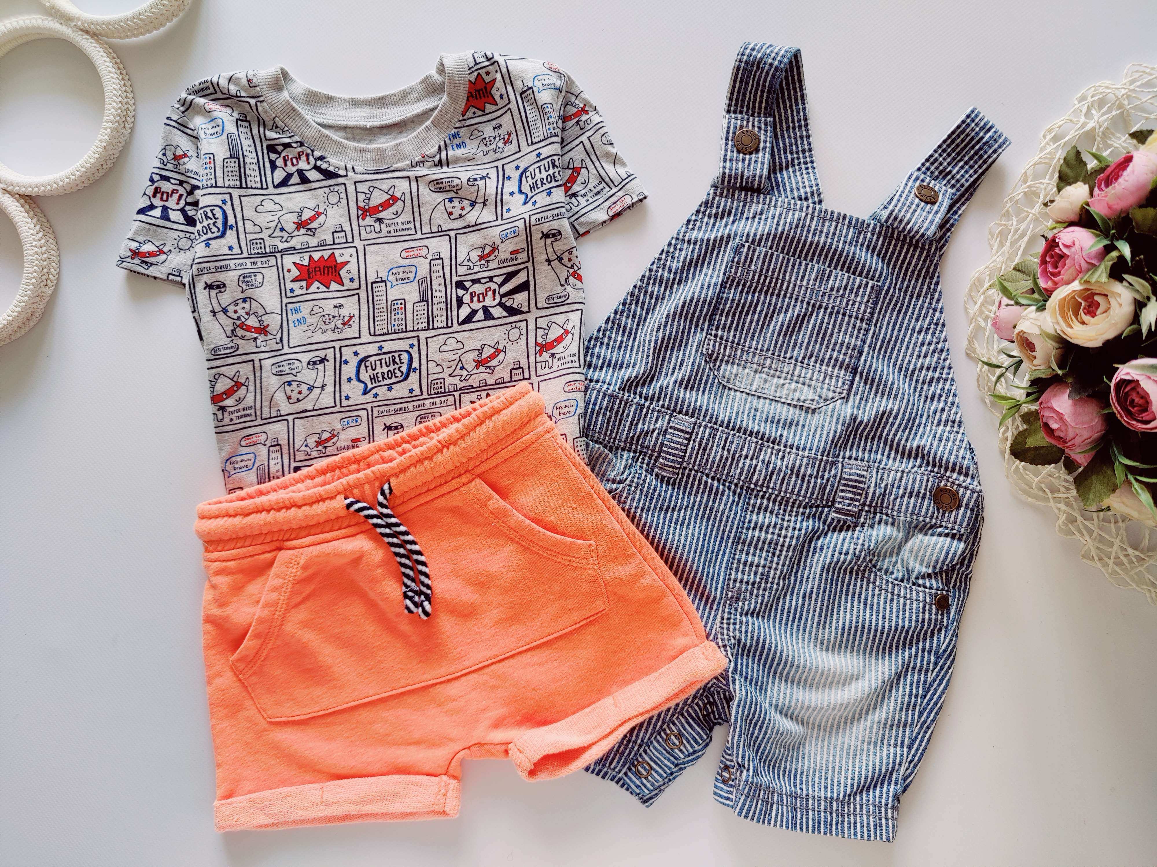 9,12 міс, зріст 74,80 Ромпер, шорти, футболка