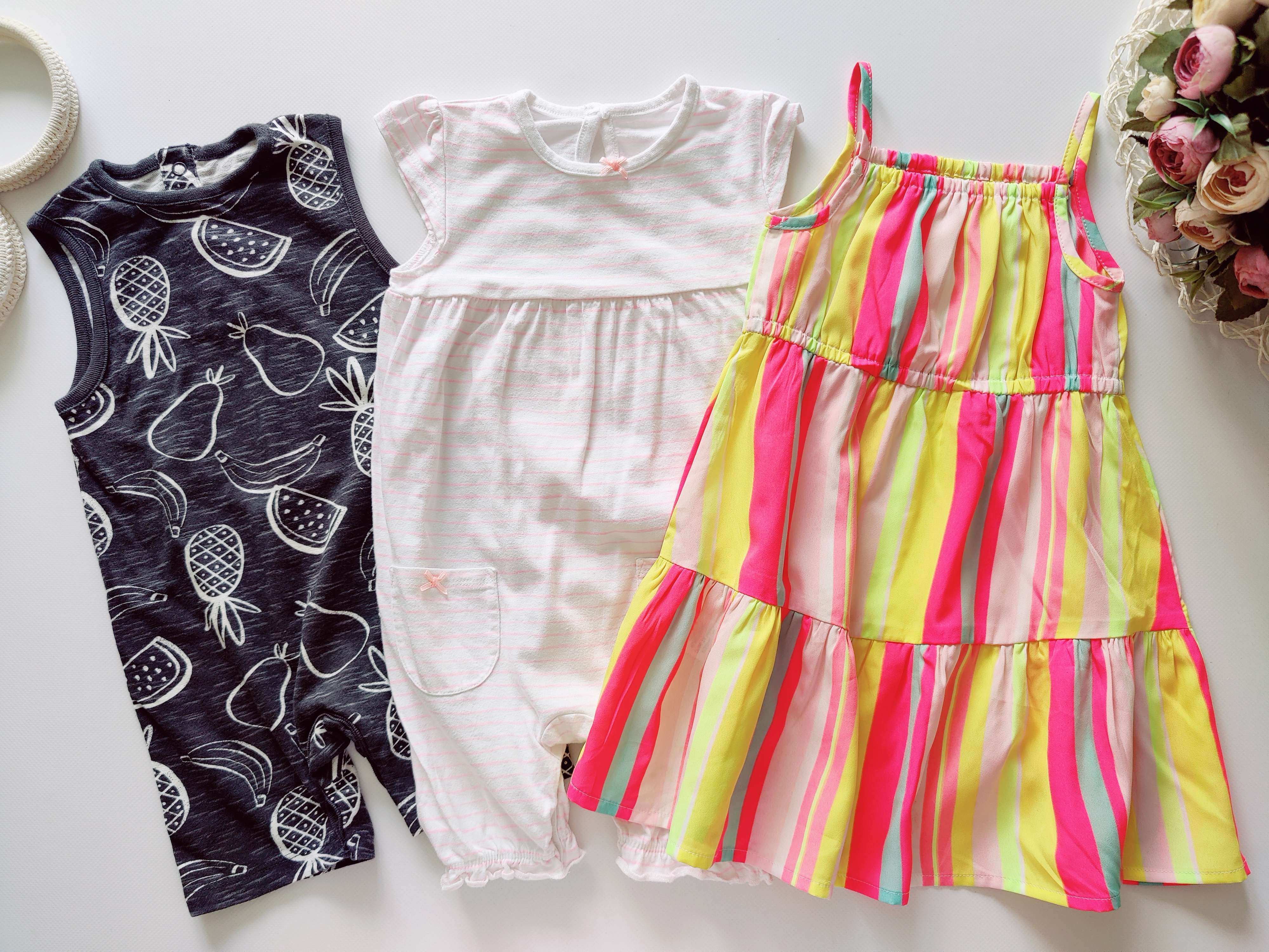 9,12 міс Два ромпера та літній сарафан