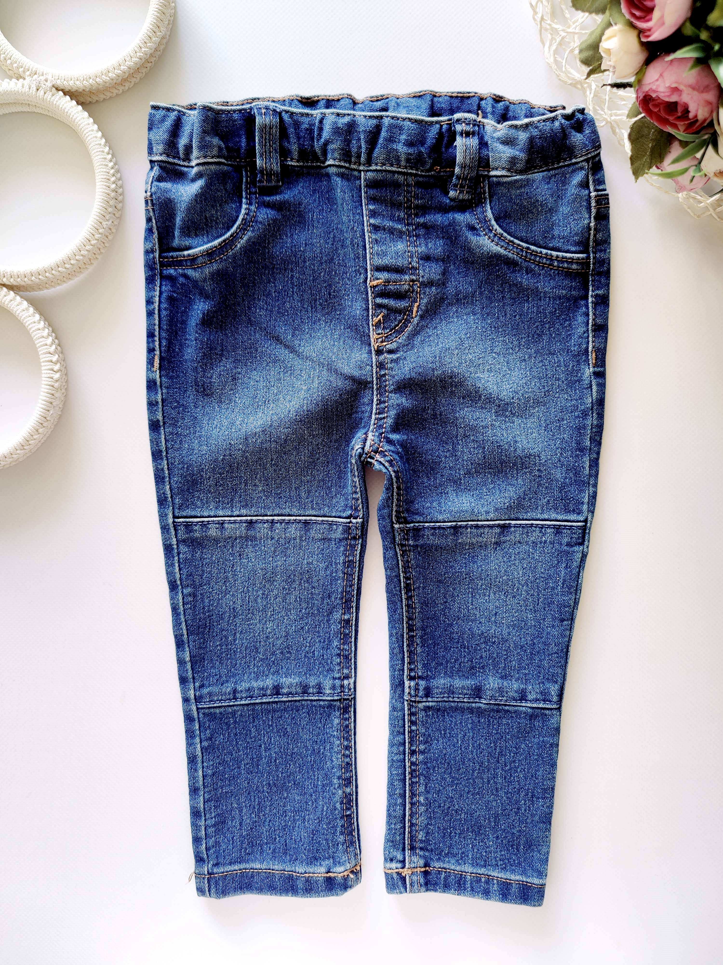 12,18 міс, зріст 86 Стрейчові джинси на гумці