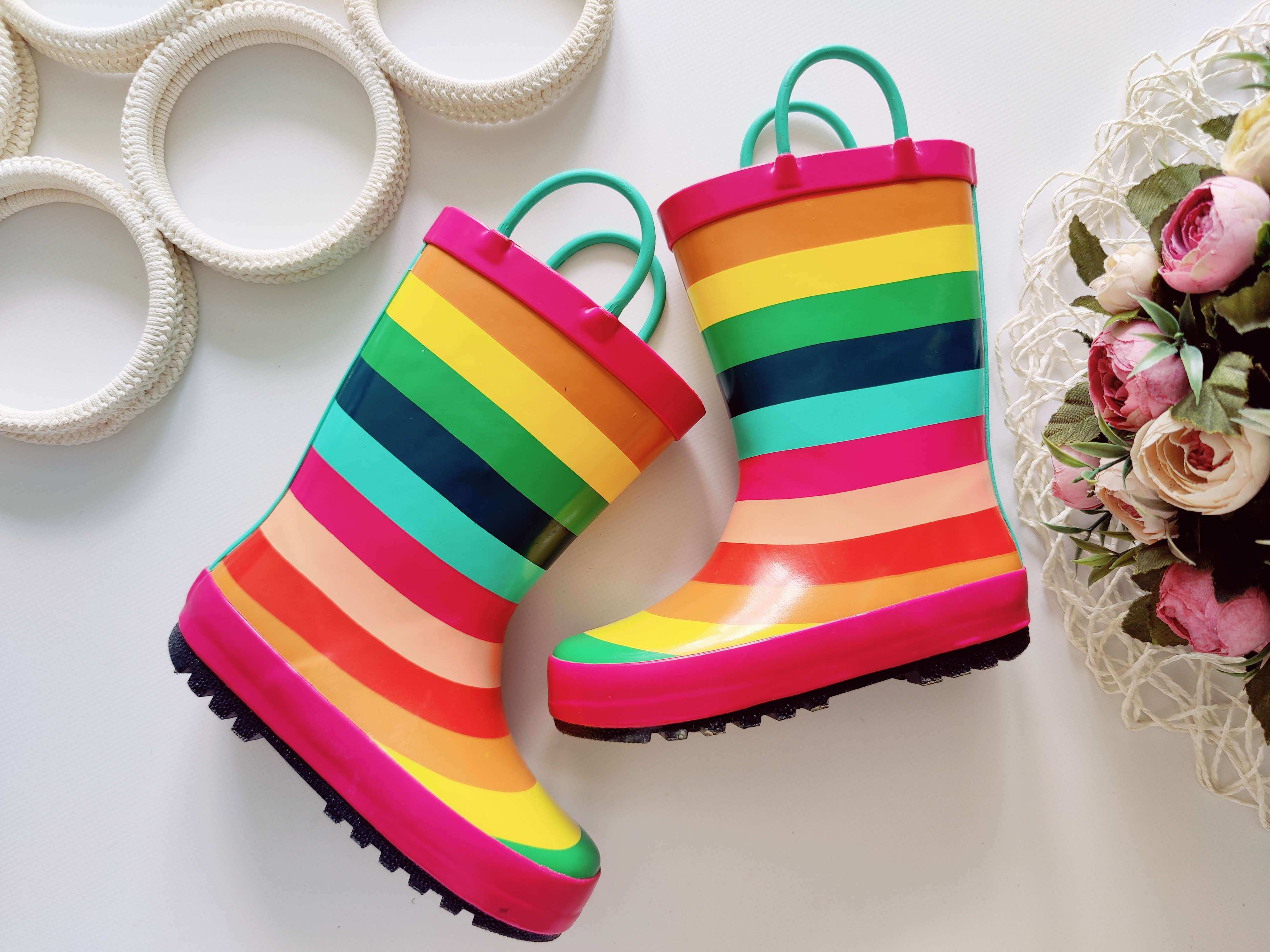 26 (16,5 см) Красивые качественные резиновые сапоги