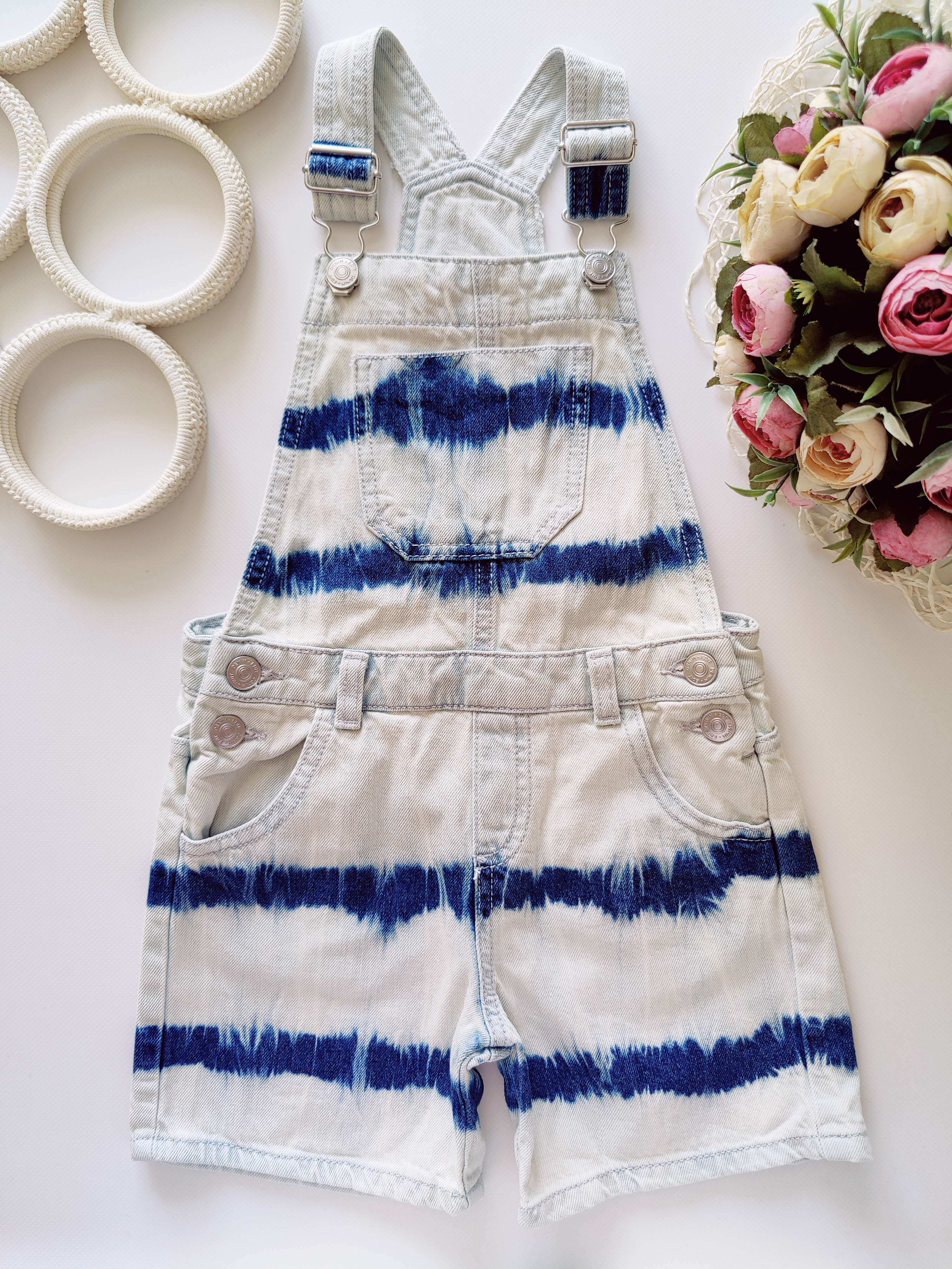 4,5 років, зріст 110 Красивий джинсовий літній комбінезон