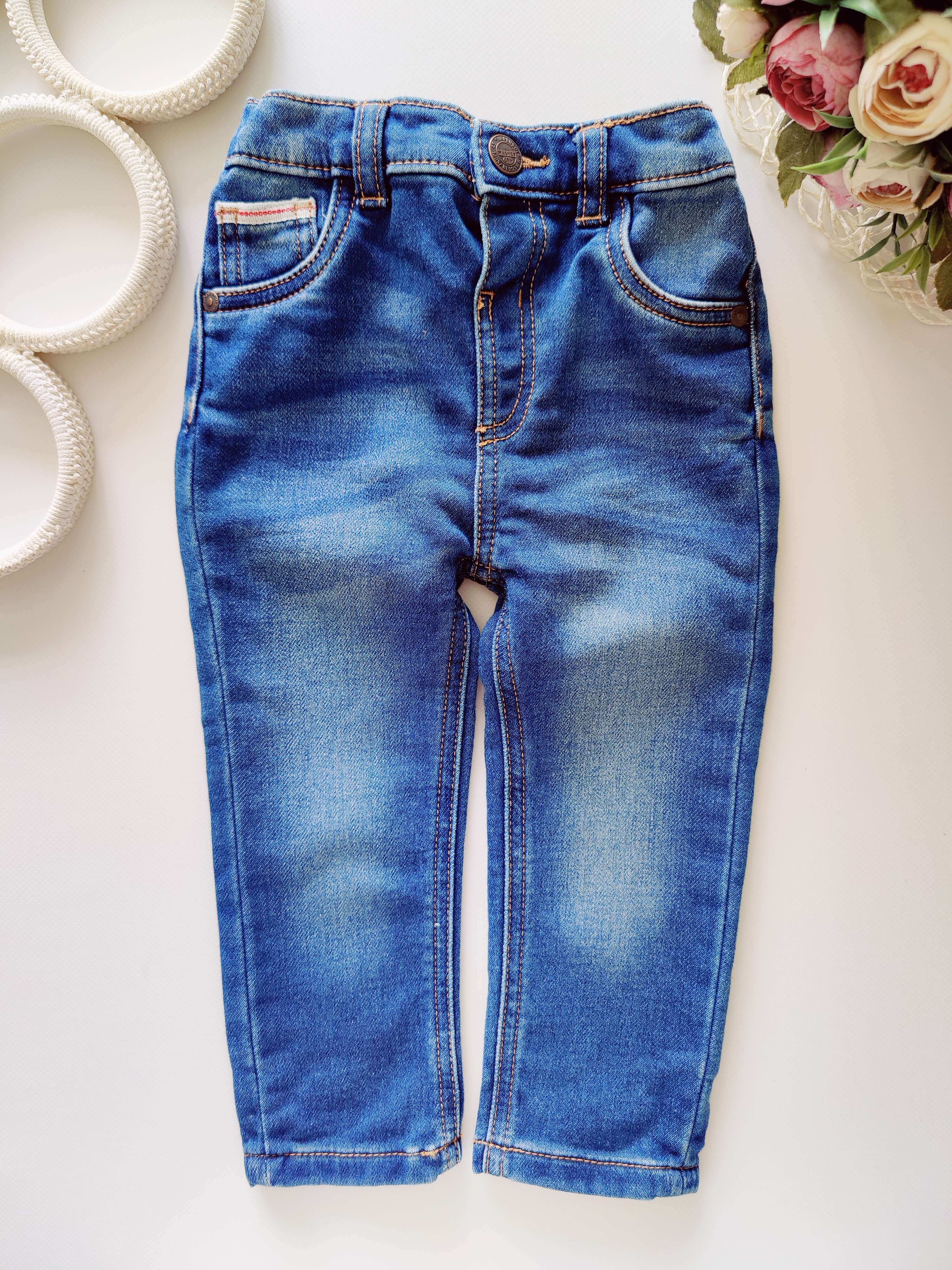 12,18 міс, зріст 80,86 М'які джинси на резинці