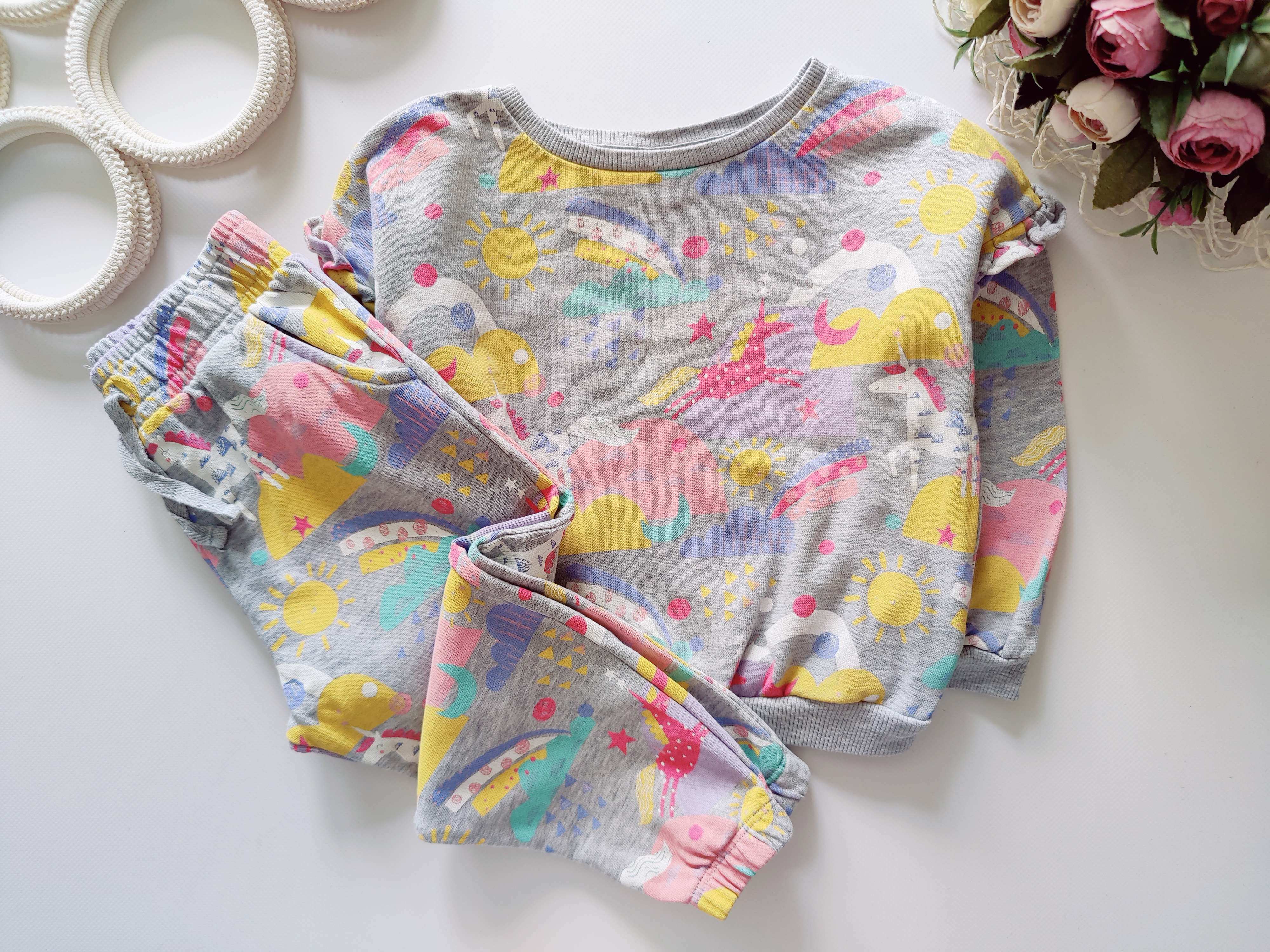 2,3 года, рост 92,98 Костюм в единорогах