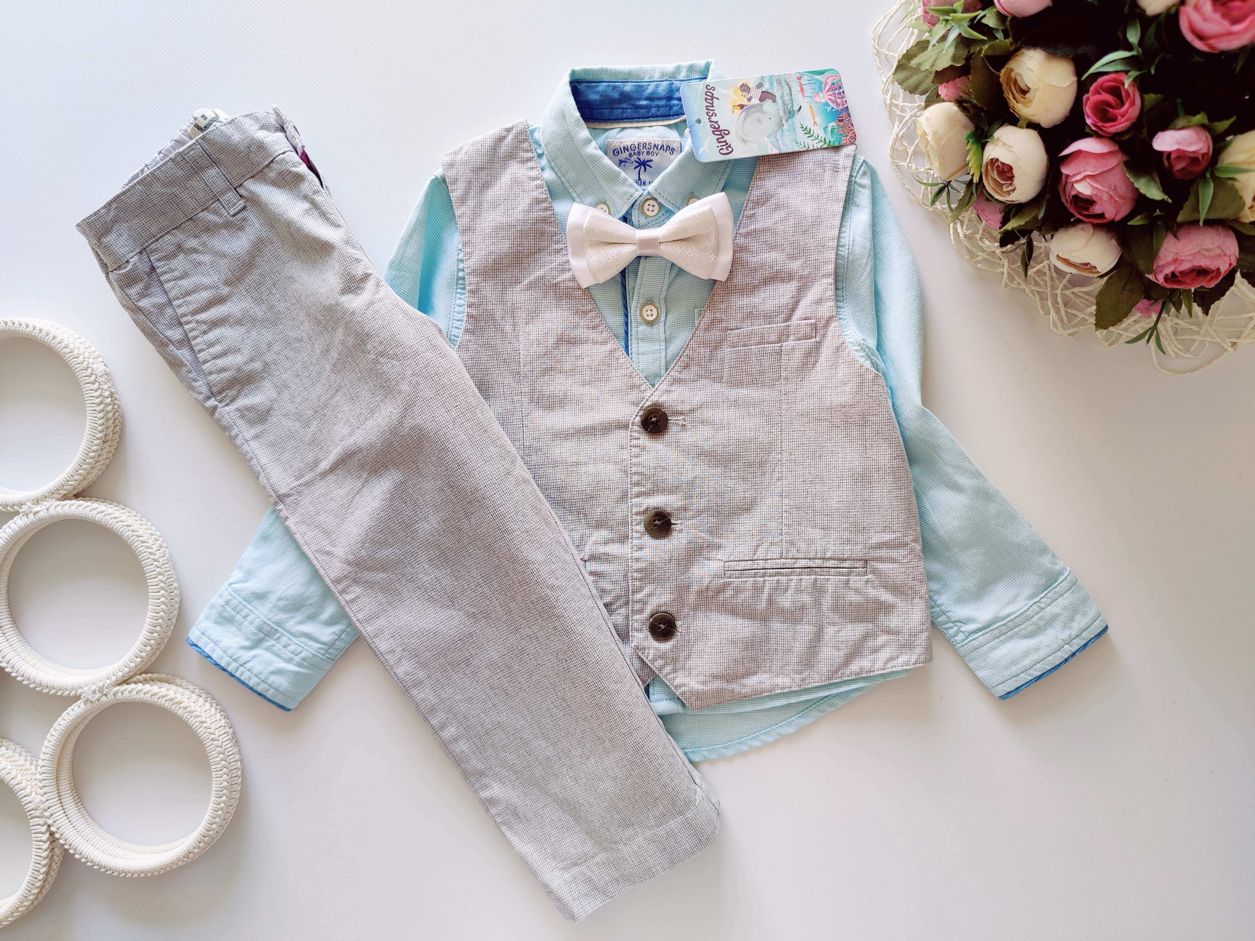 12,18 міс, зріст 80,86 Ошатний костюм трійка