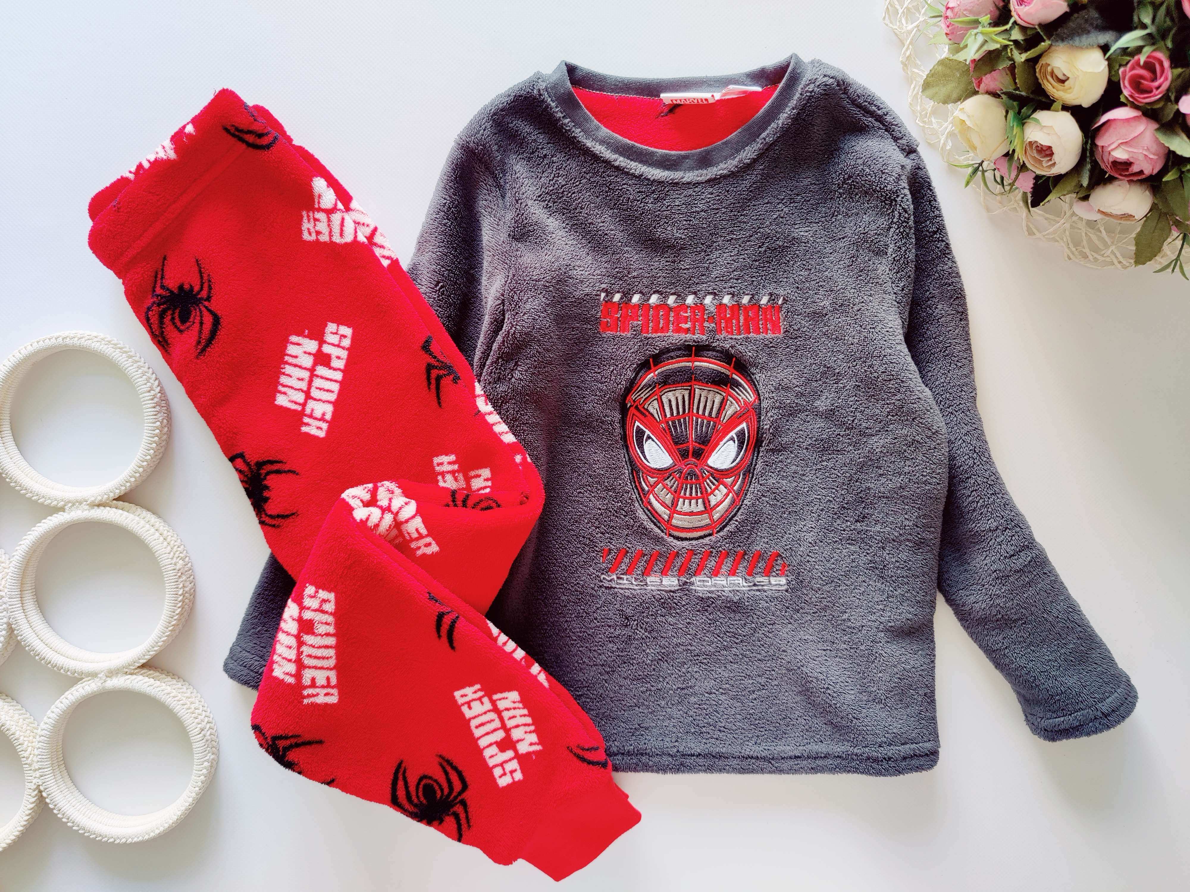 5,6 років, зріст 116 Тепла піжама Людина павук