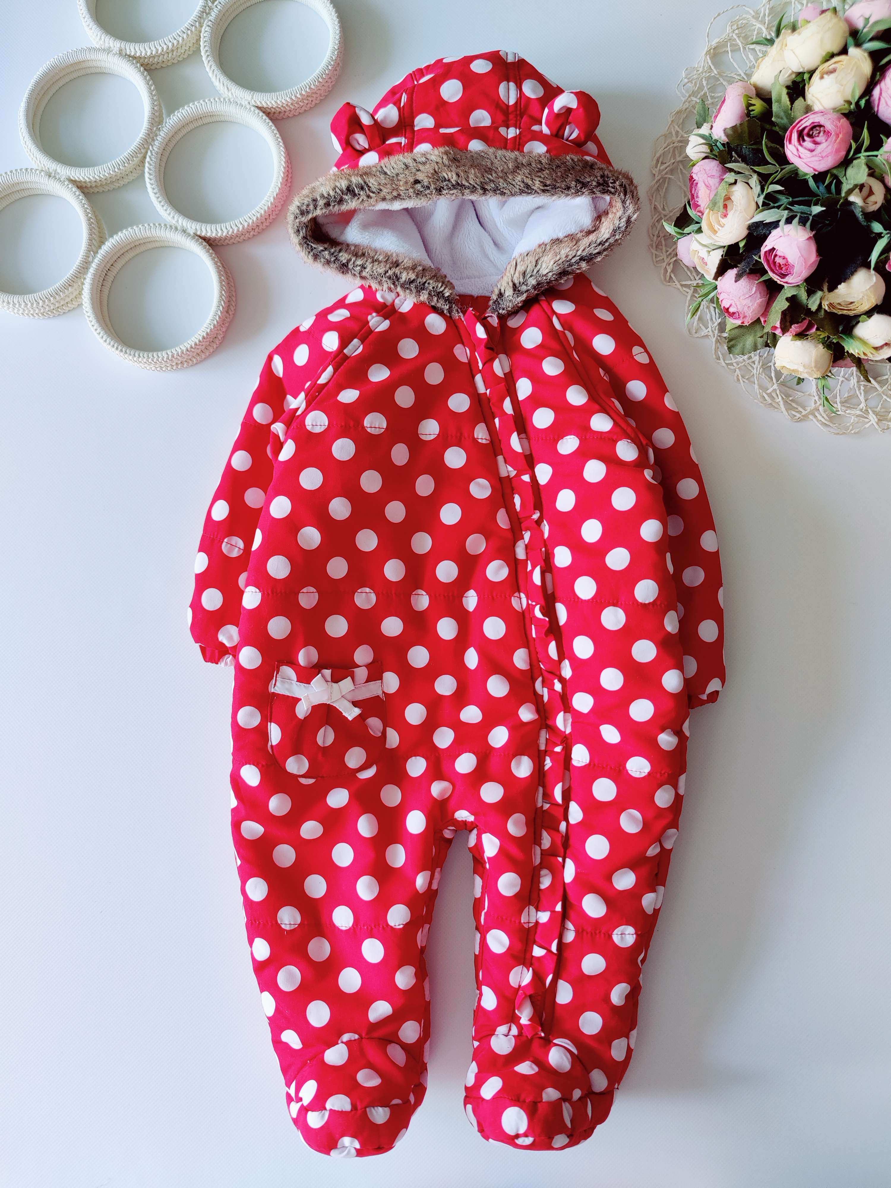 3,6 мес, рост 62,68 Демисезонный комбинезон