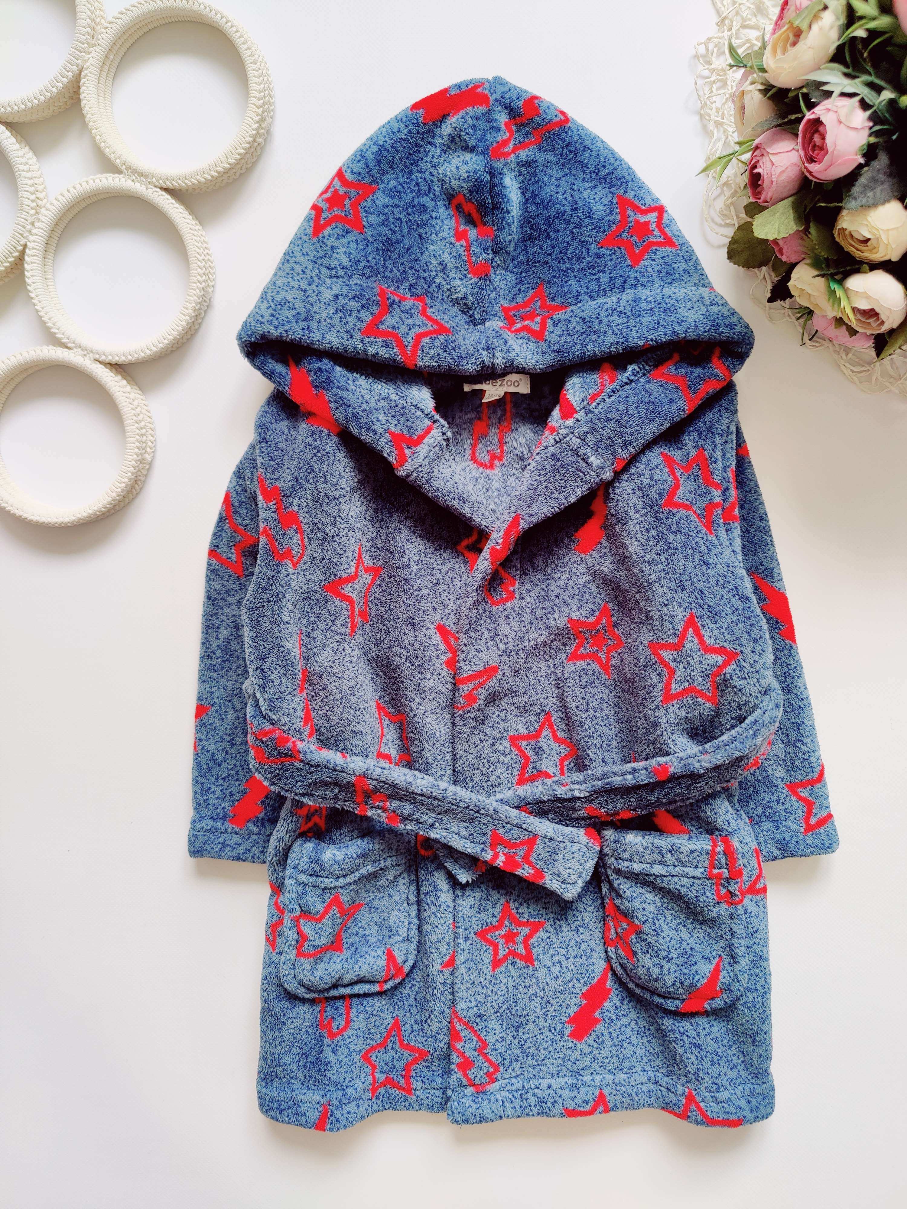 12,18 мес, рост 86 Халат в звездах