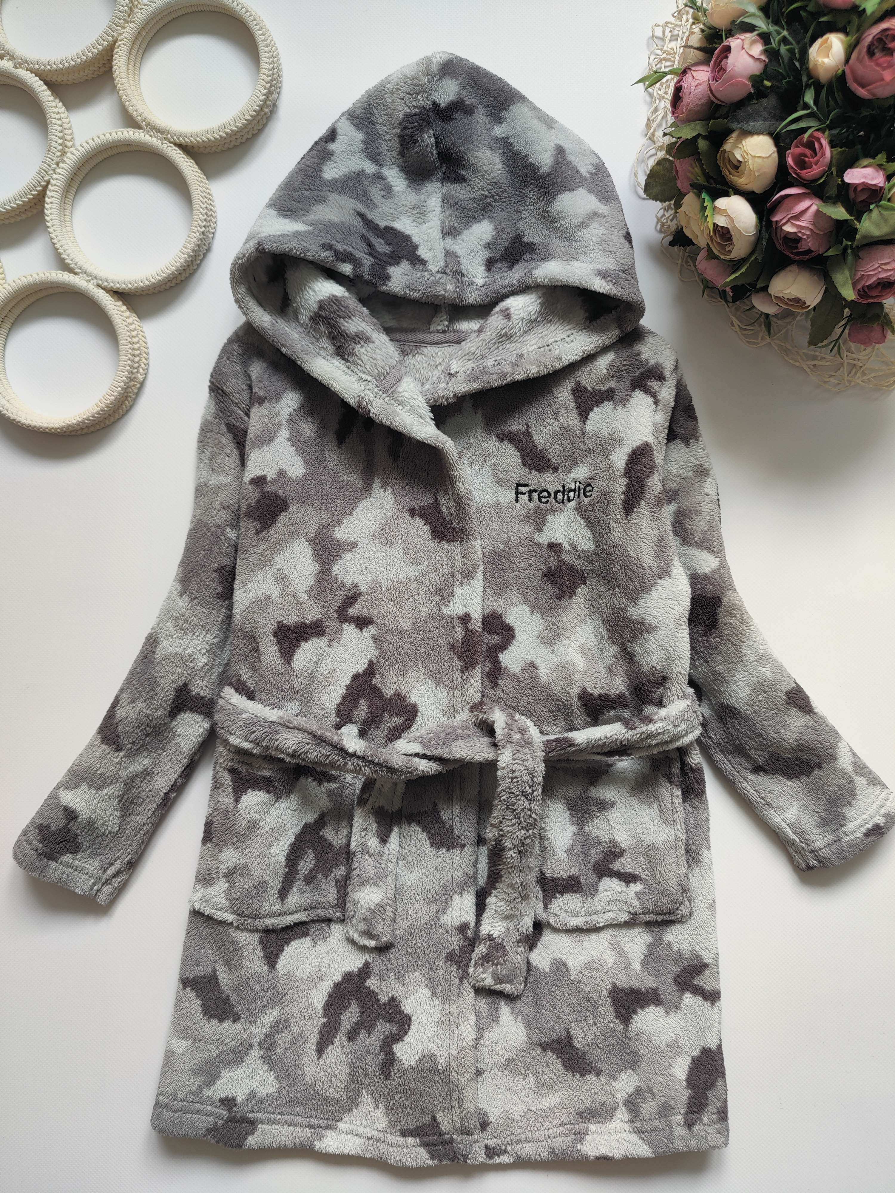 4,5 років, зріст 104,110 Халат у камуфляжному забарвленні