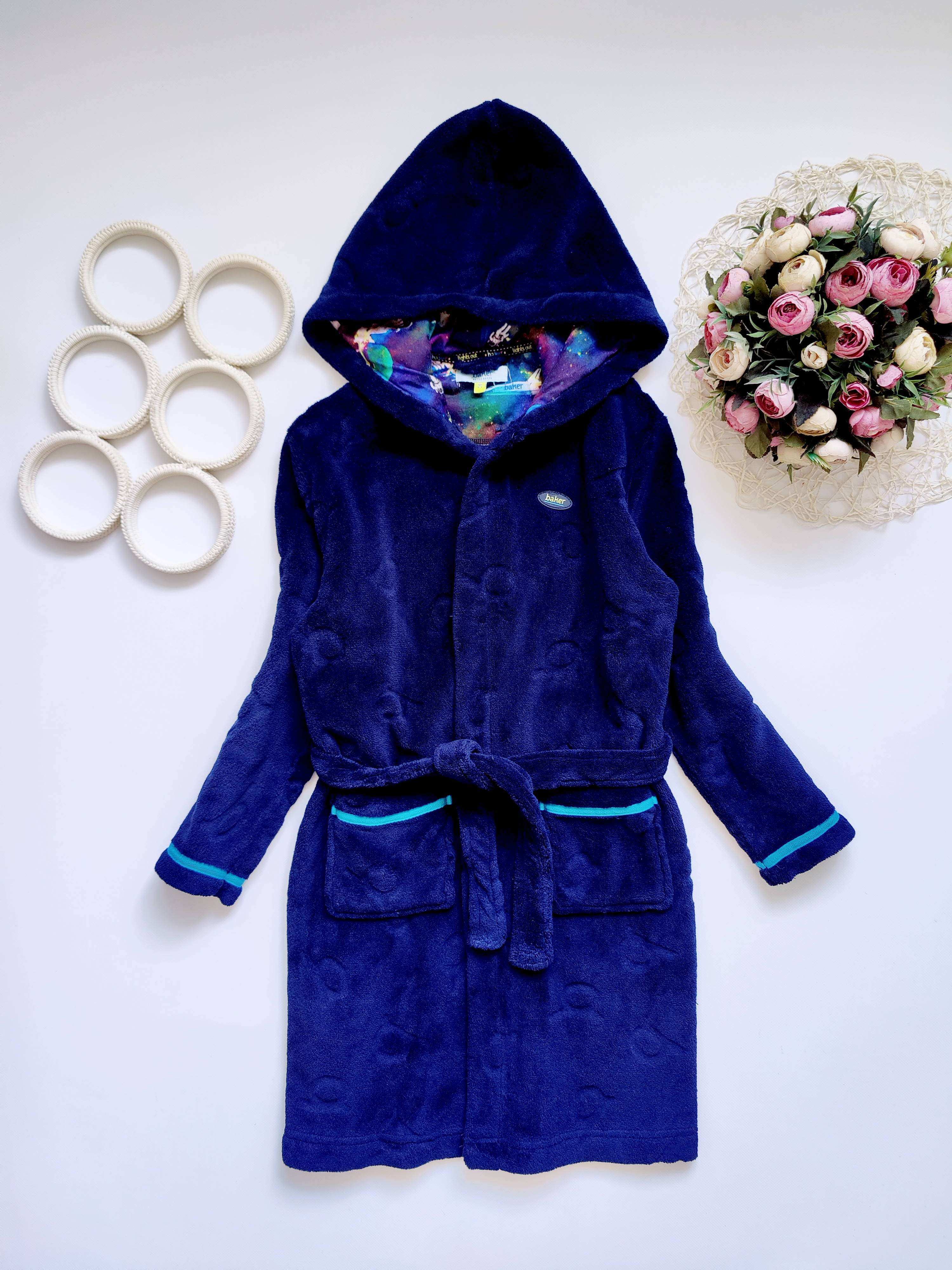 8,9 лет, рост 128,134 Теплый детский халат