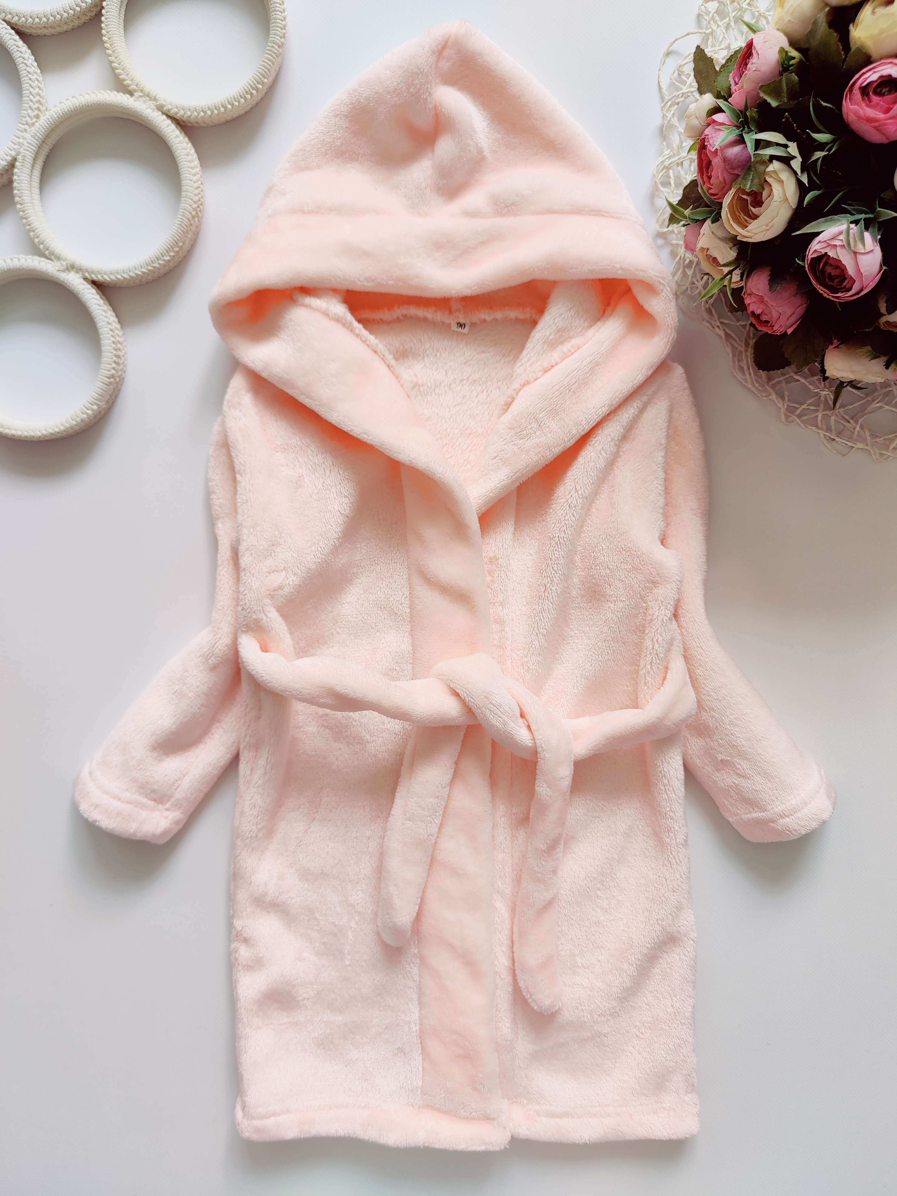 2,3 роки, зріст 90 Ніжний дитячий халатик для дівчинки